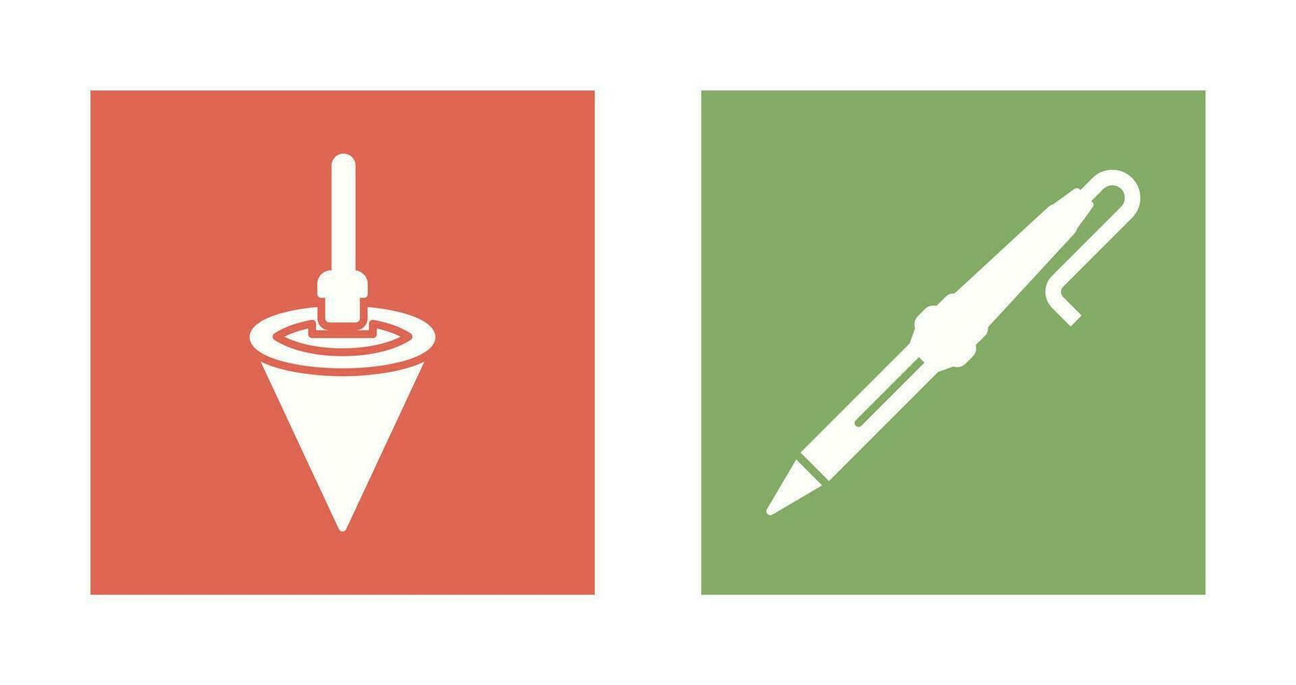 Plumb Bob and Soldering Icon vector