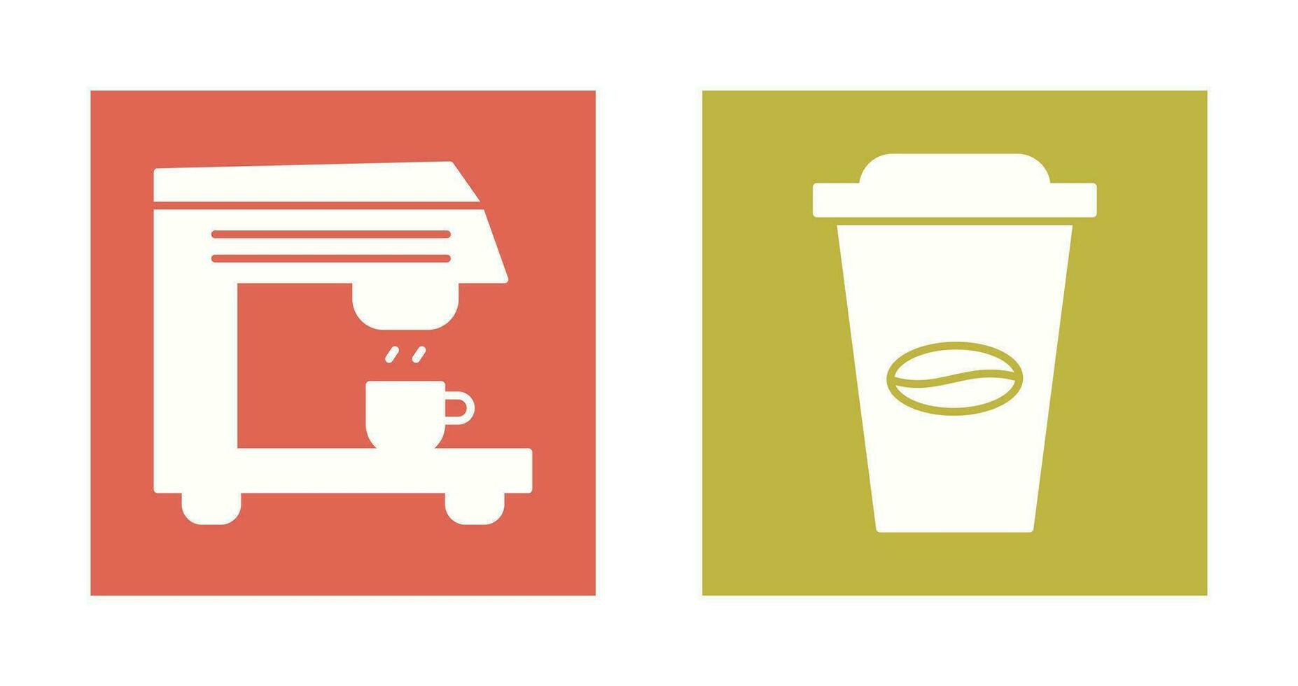 Coffee Machine and Coffee cup Icon vector