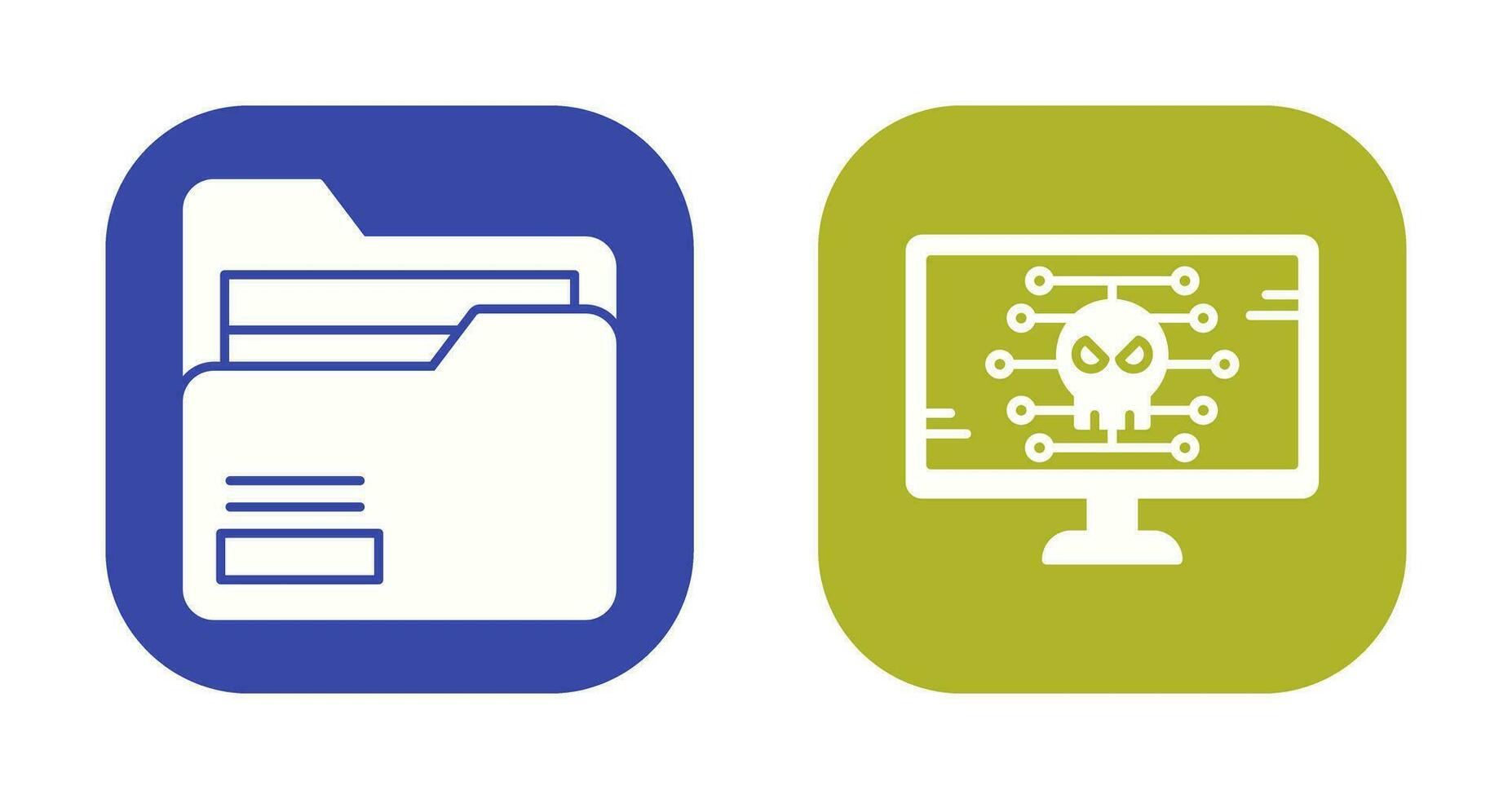 Folder and Malware Icon vector