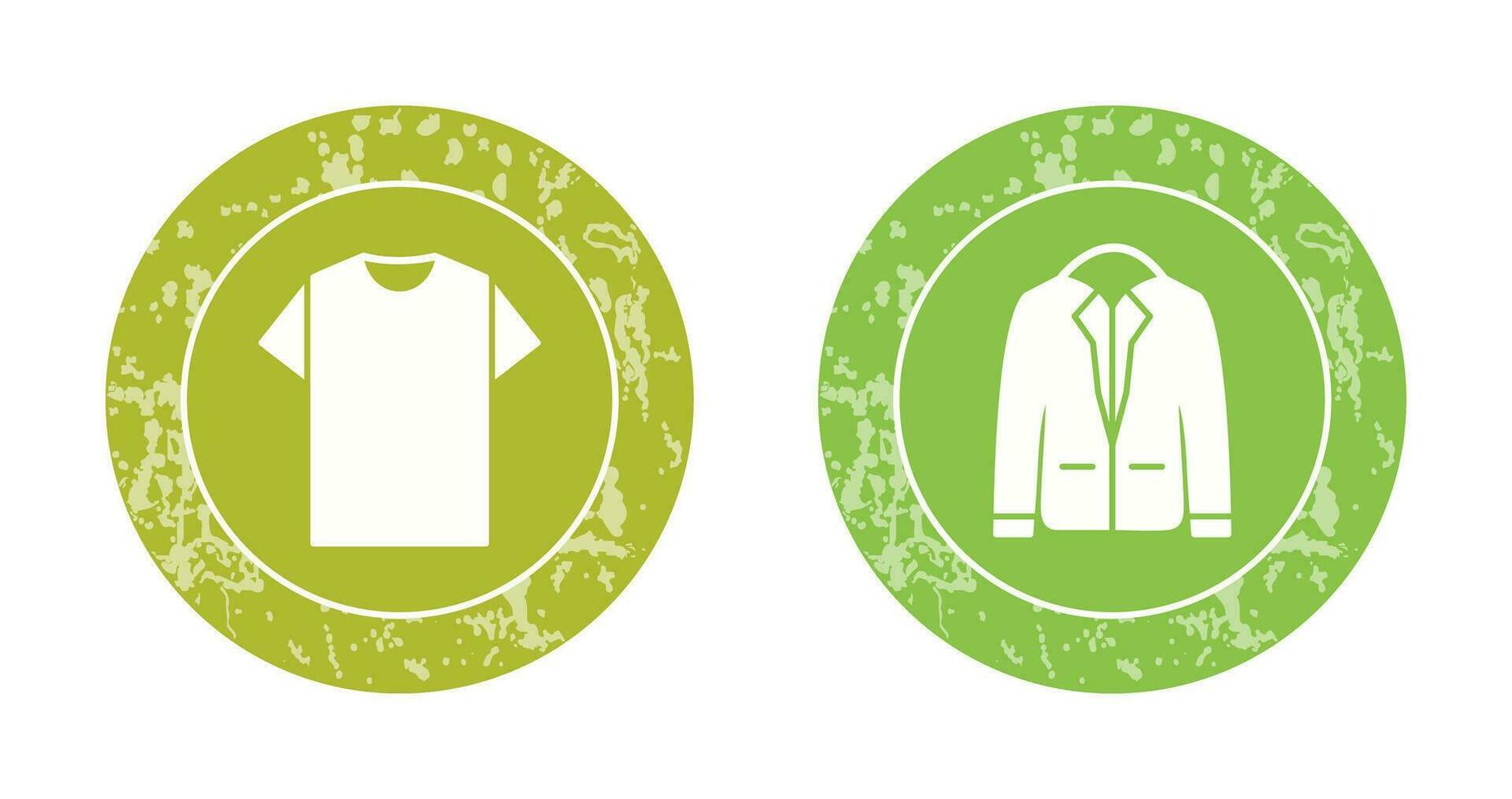 Plain T Shirt and Stylish Jacket Icon vector