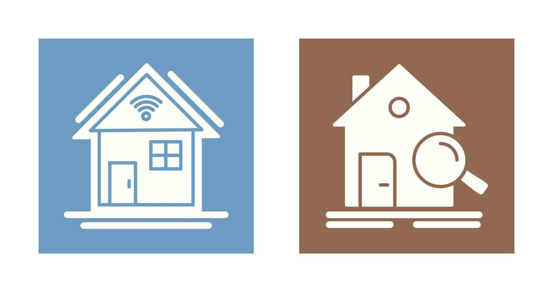 Search and Smart Home Icon vector