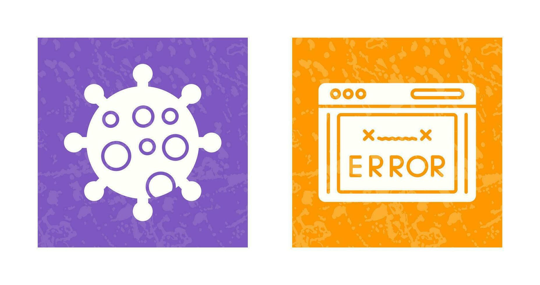 Virus and Error Code Icon vector