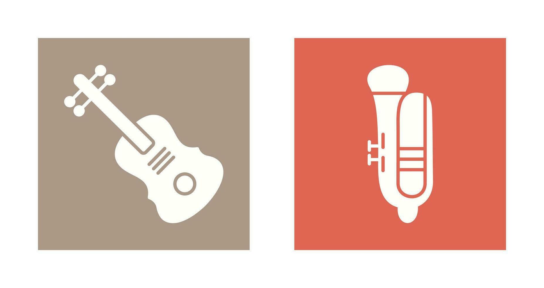 Violin and Tuba Icon vector