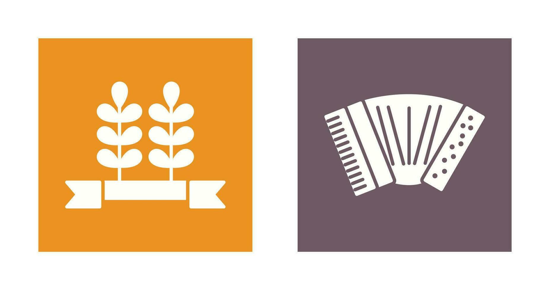 Accordion a d Wheat Icon vector