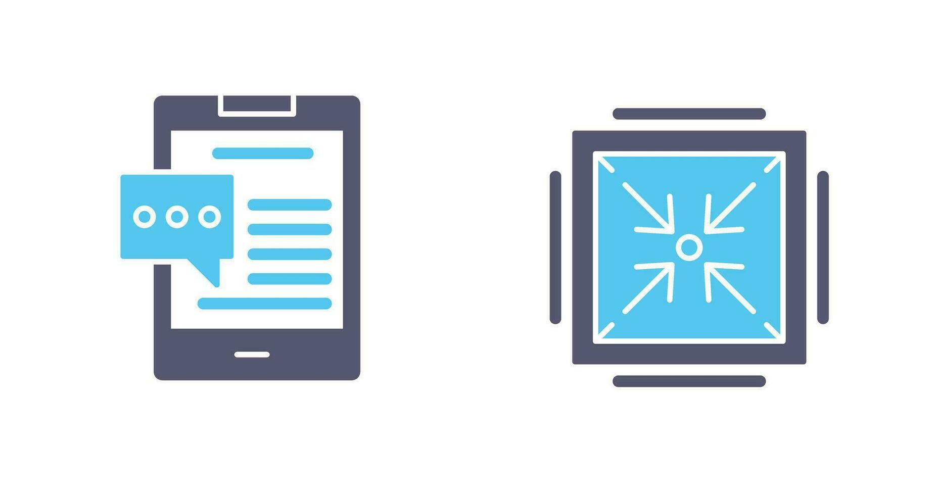 Chat and Minimize Icon vector