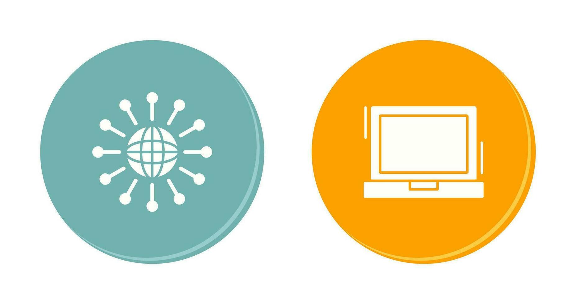 Networking and Laptop Icon vector