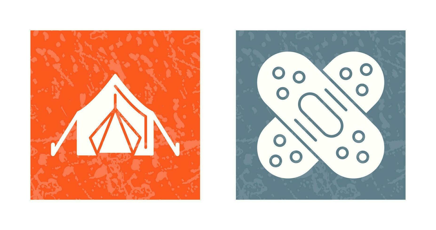 Tent and Bandage Icon vector