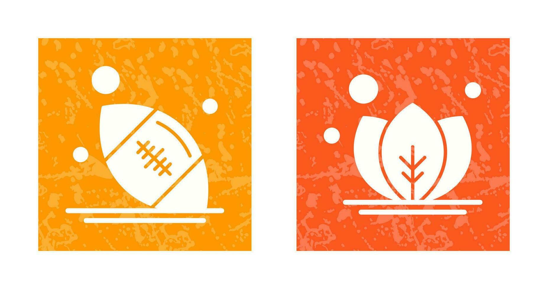 Rugby and Leaf Icon vector