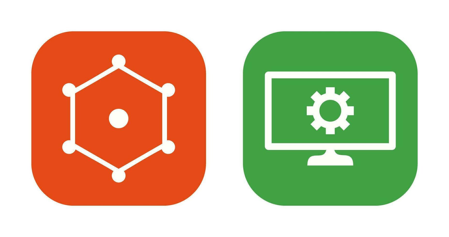 nodes and network setting  Icon vector