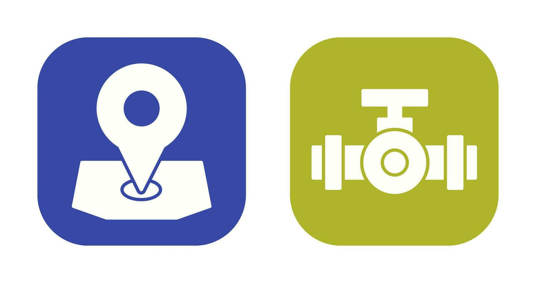 Location and Plumbing Icon vector