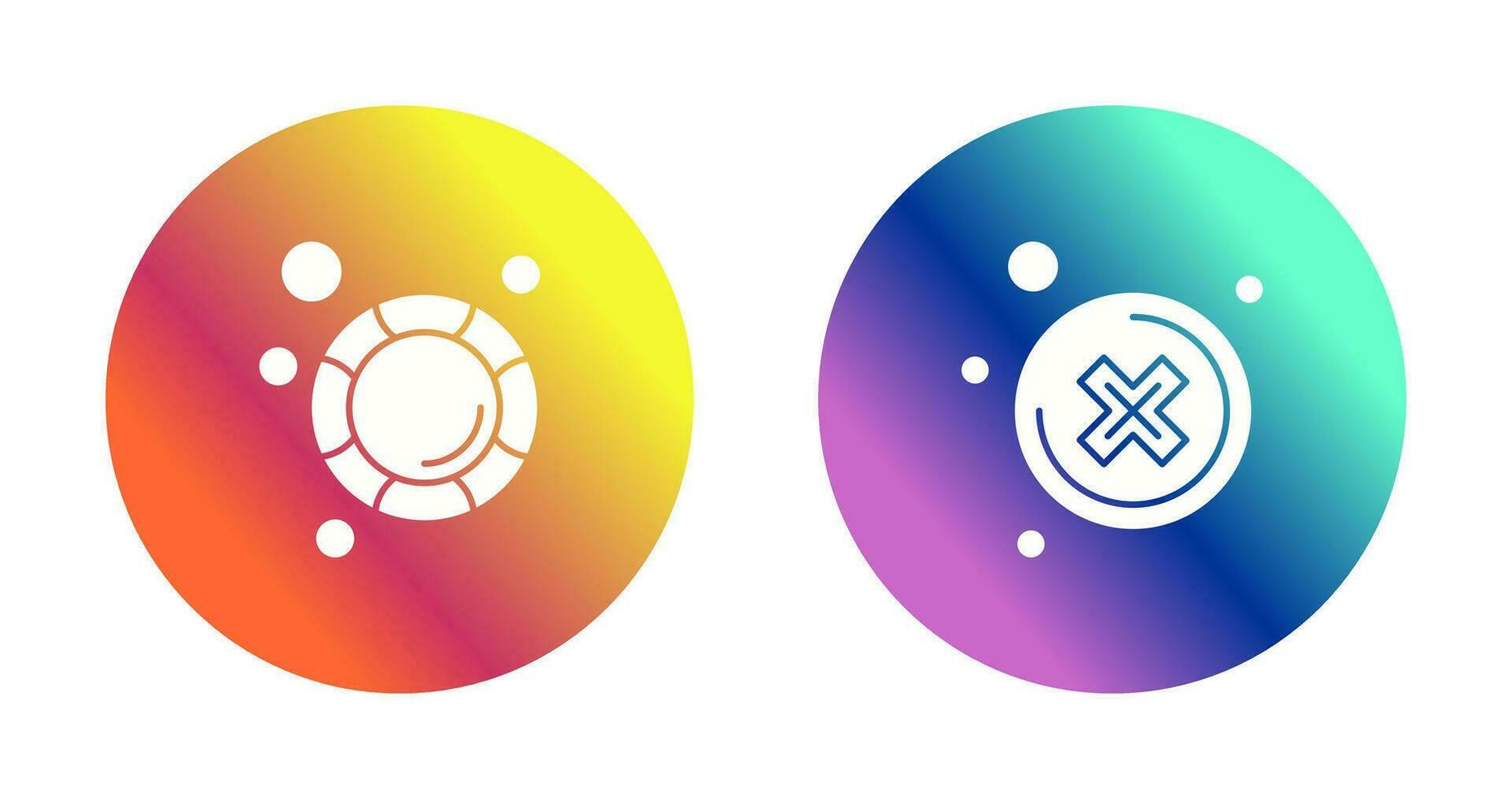 Close and Lifesaver Icon vector