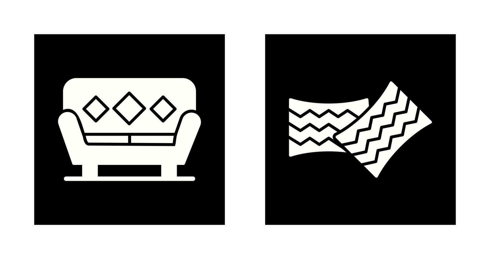 Sofa and Cushions Icon vector