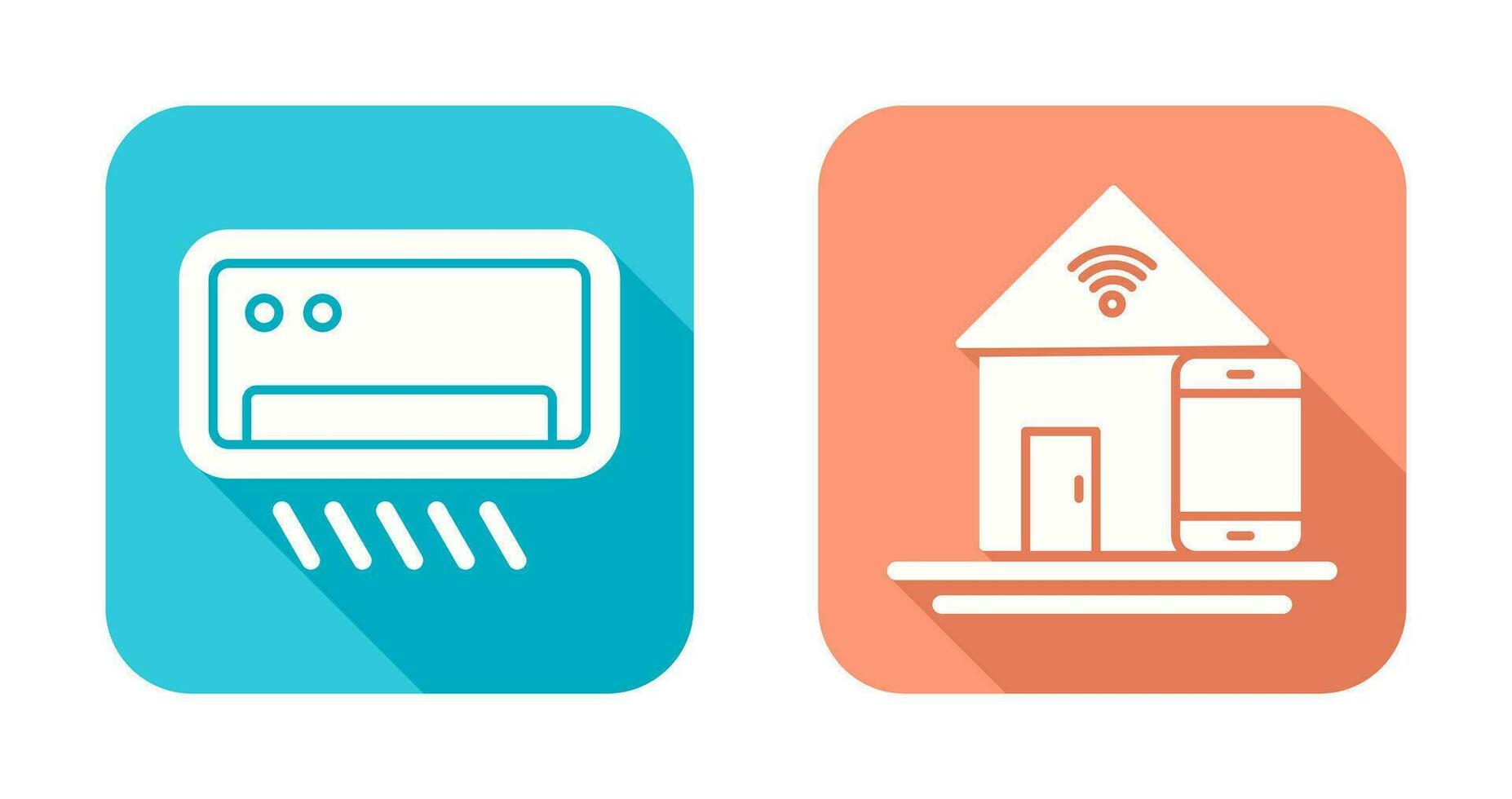 Air Conditioner and Home Automation Icon vector