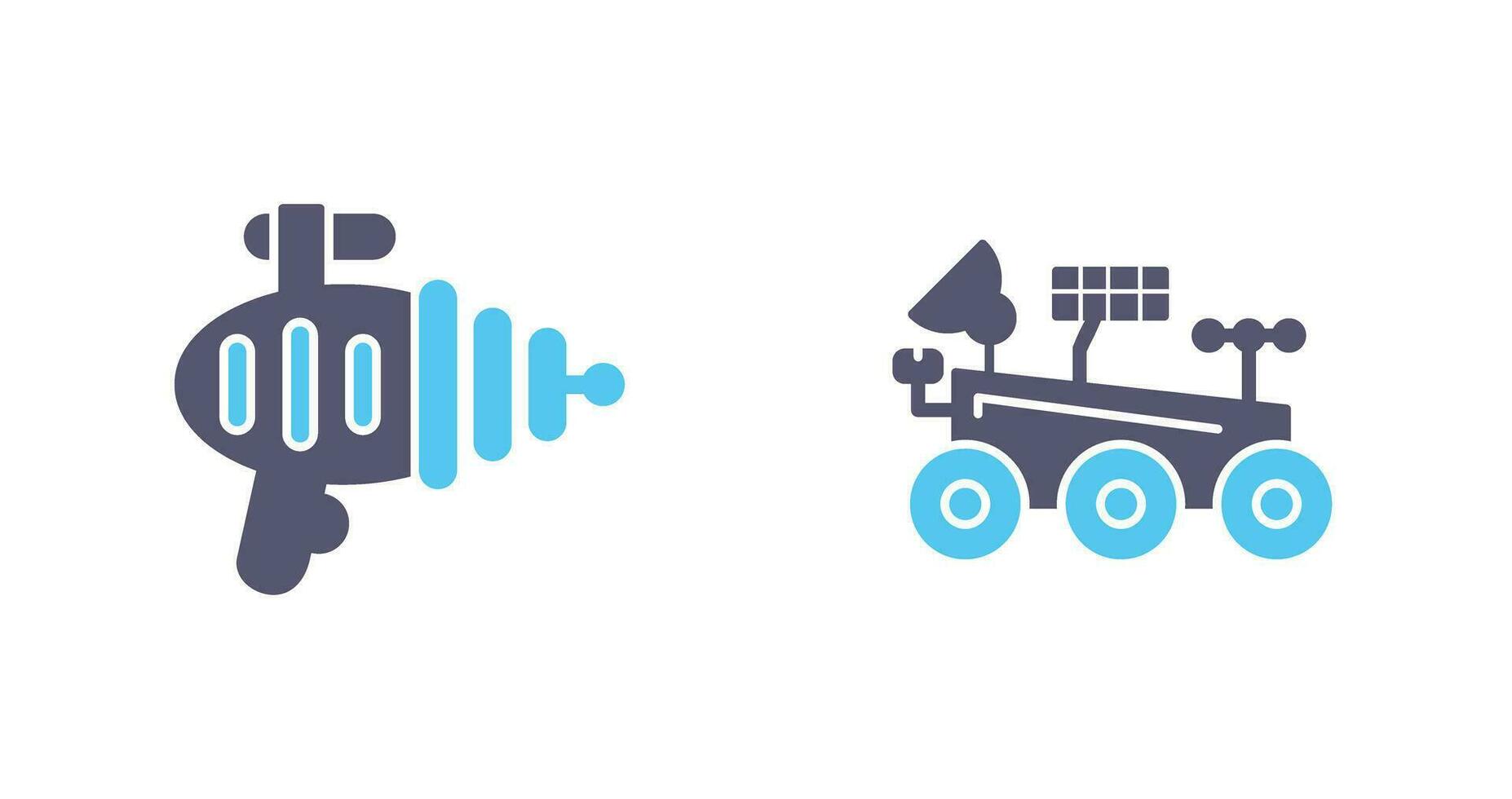 laser gun mars rover Icon vector