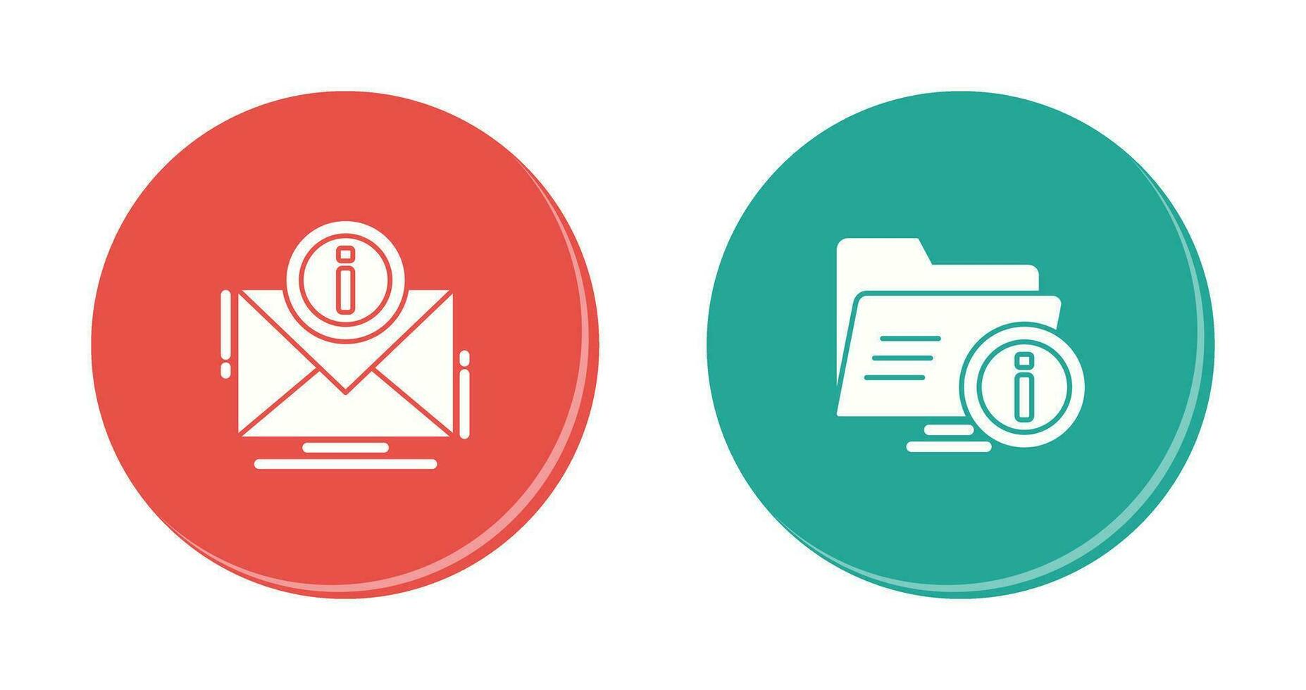 e mail and folder Icon vector