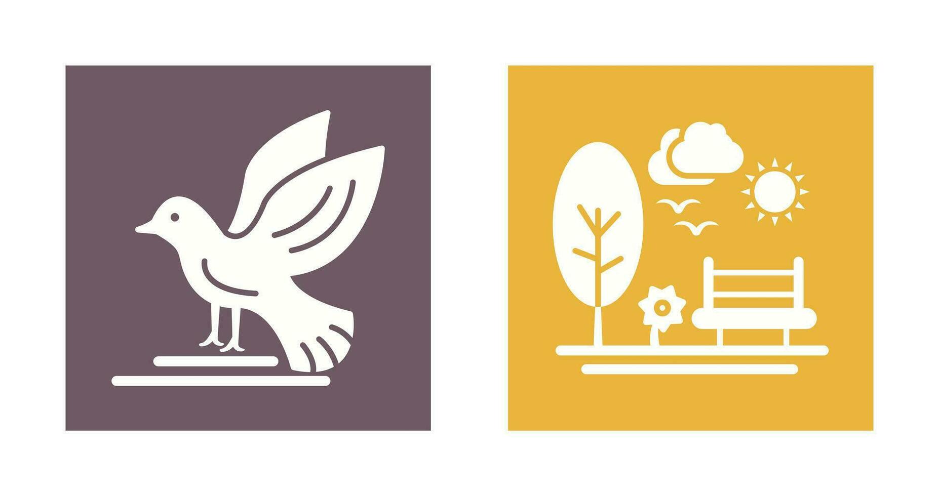 Parking and Bird Icon vector