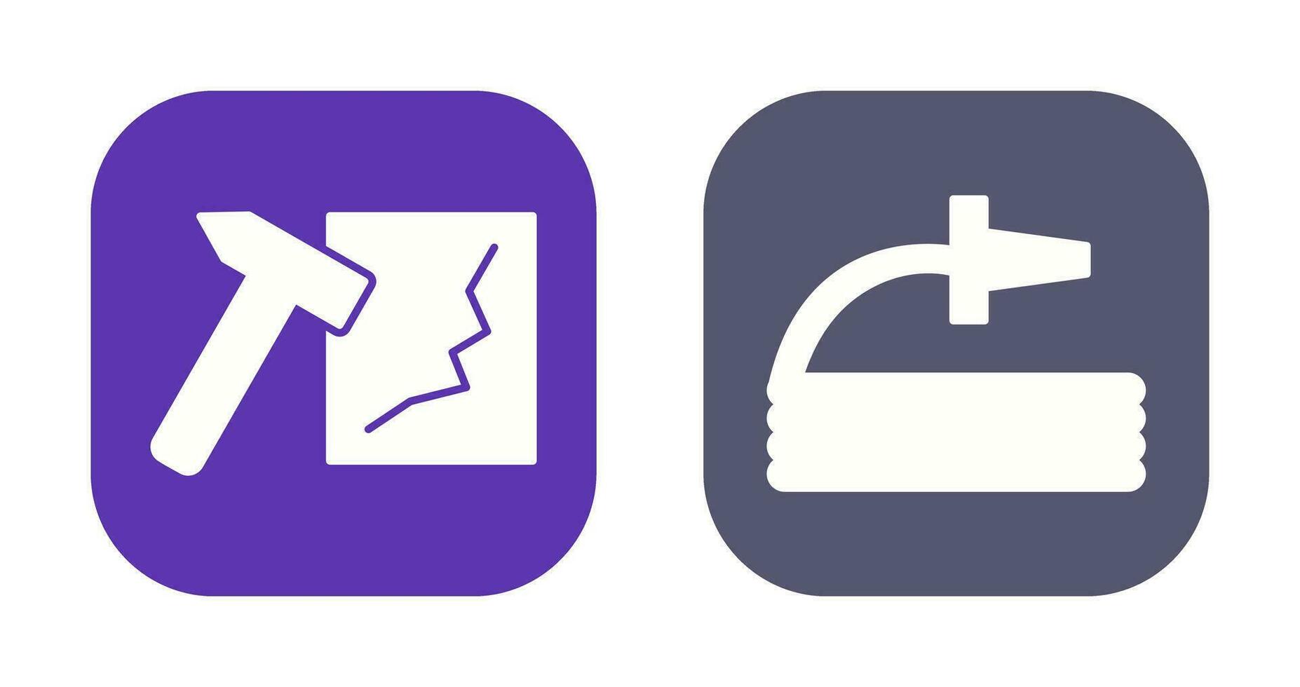 break glass and hose  Icon vector