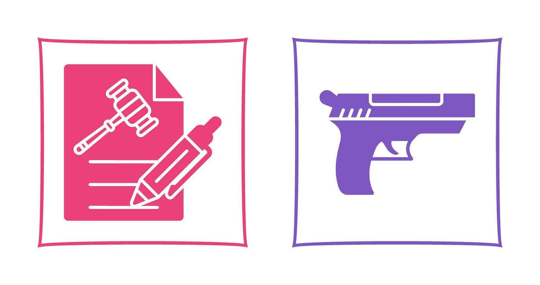 File and Gun Icon vector