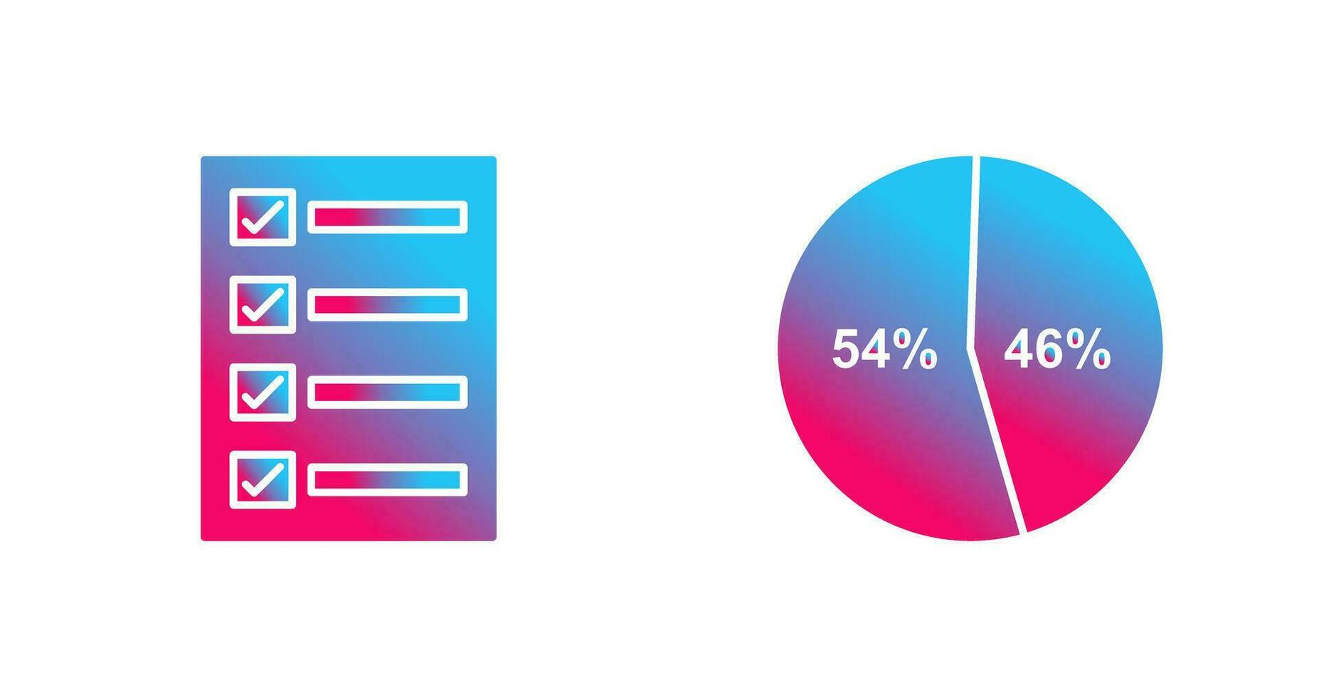 Filling Ballot Paper and diagram Icon vector