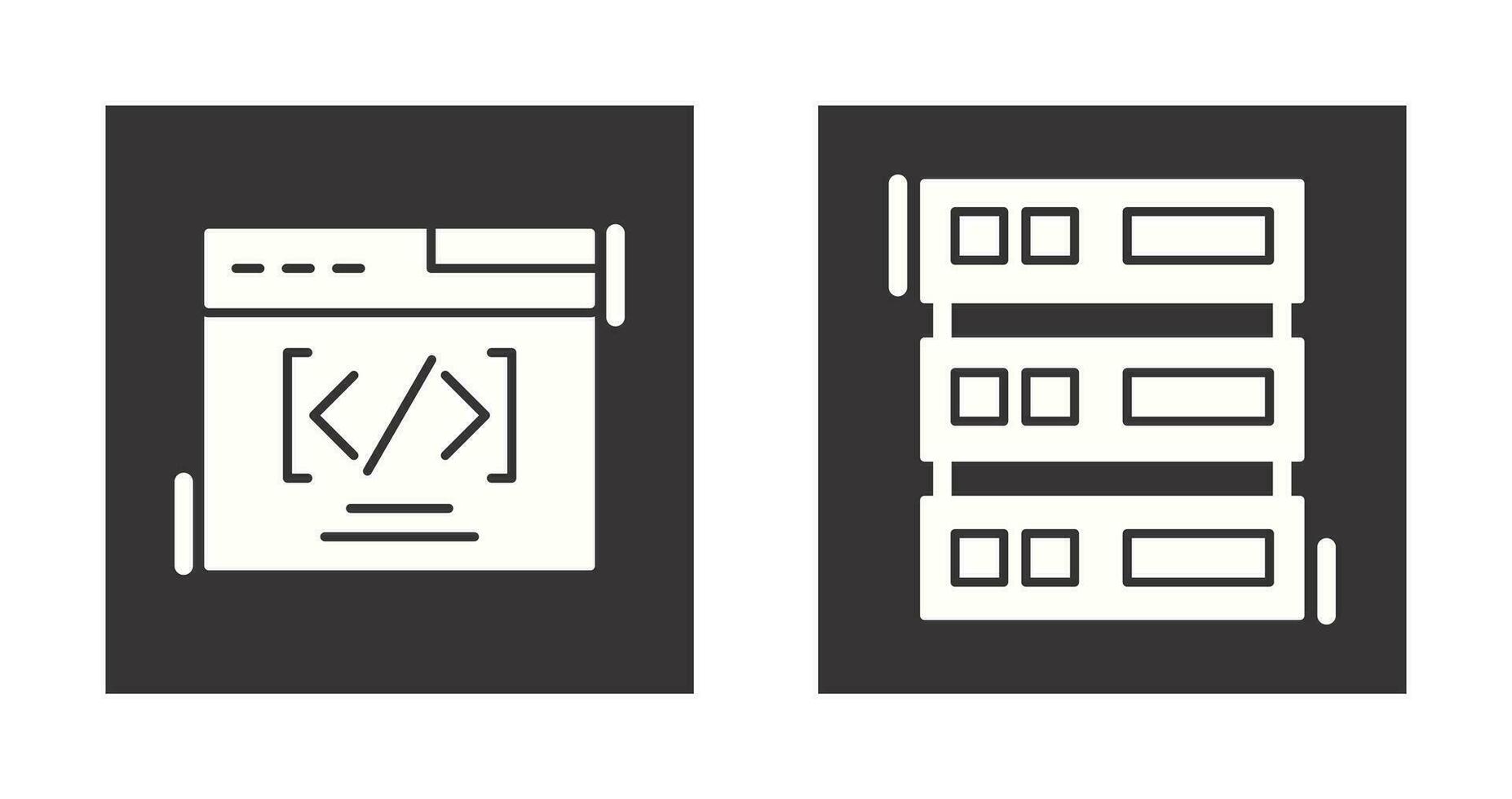 Web Coding ND Server Icon vector