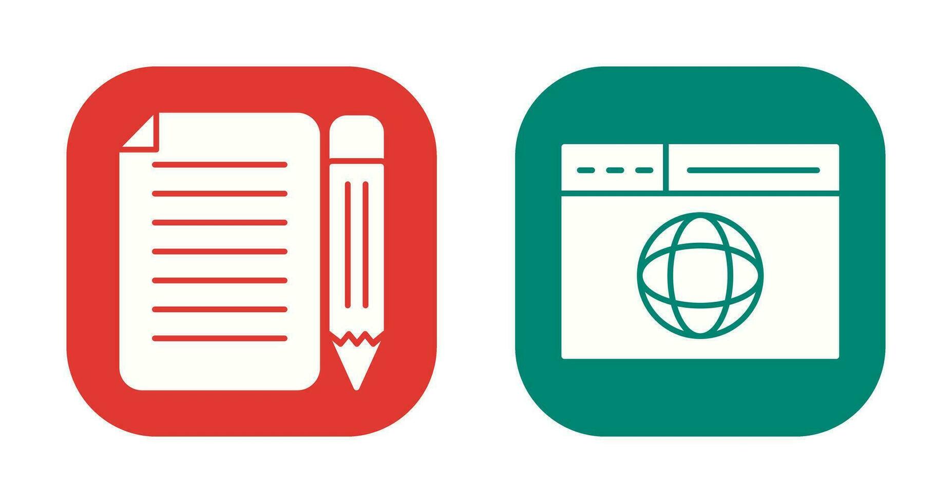 page and web page Icon vector