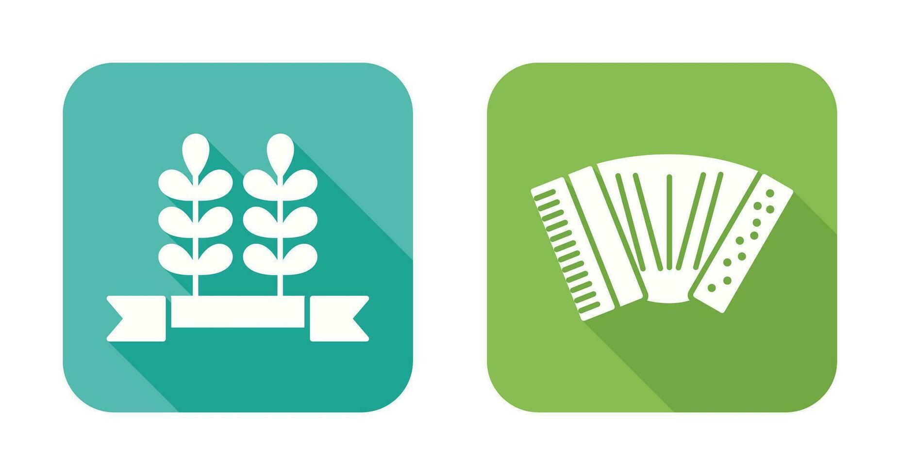 Accordion a d Wheat Icon vector