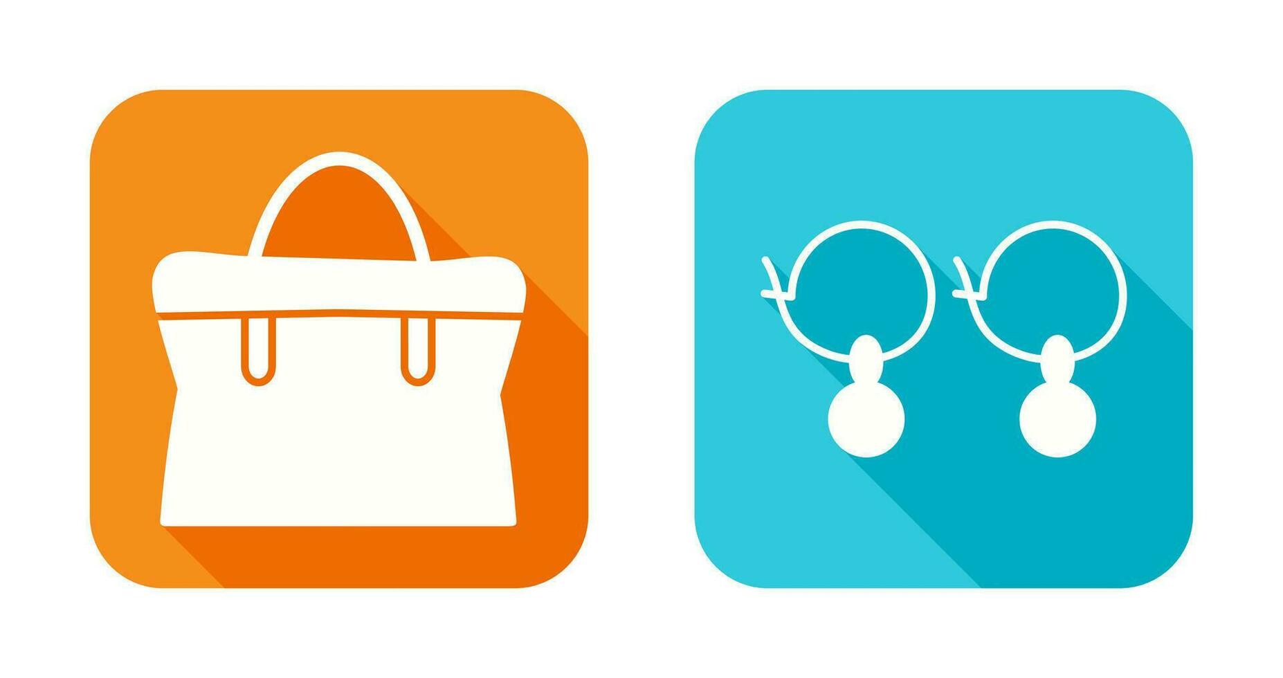Bag and Earrings Icon vector