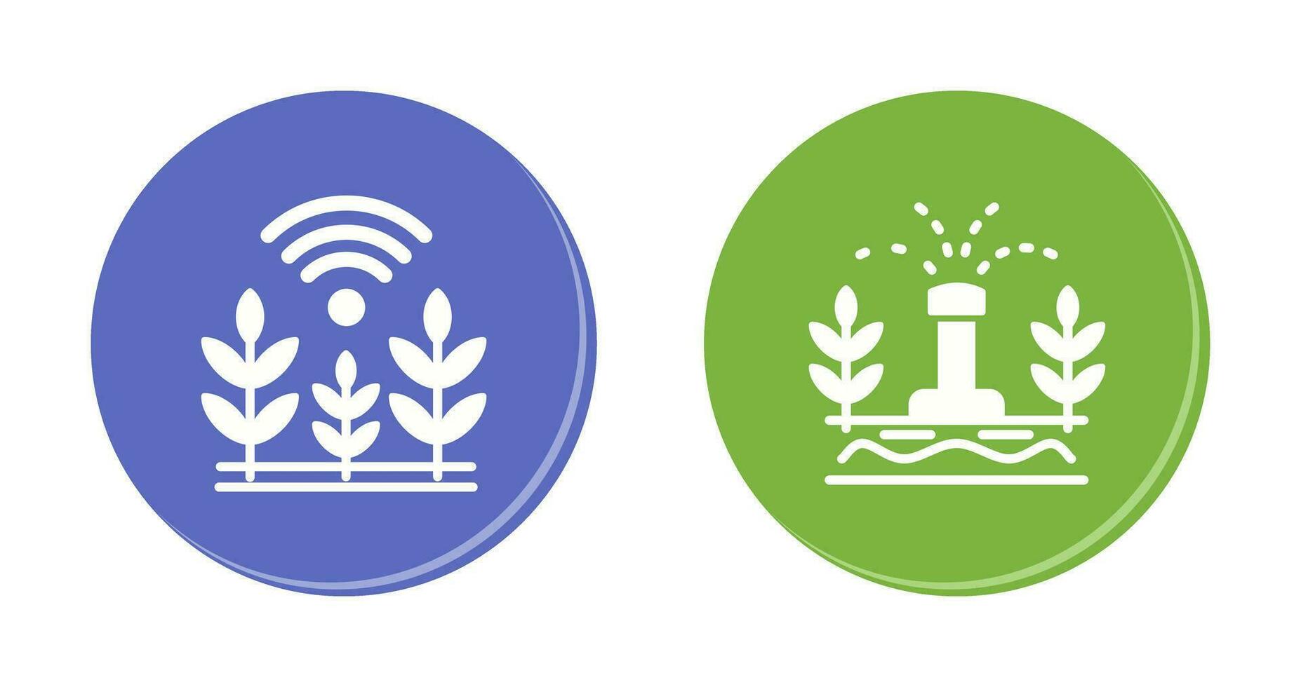 Wheat and Sprinkler Icon vector
