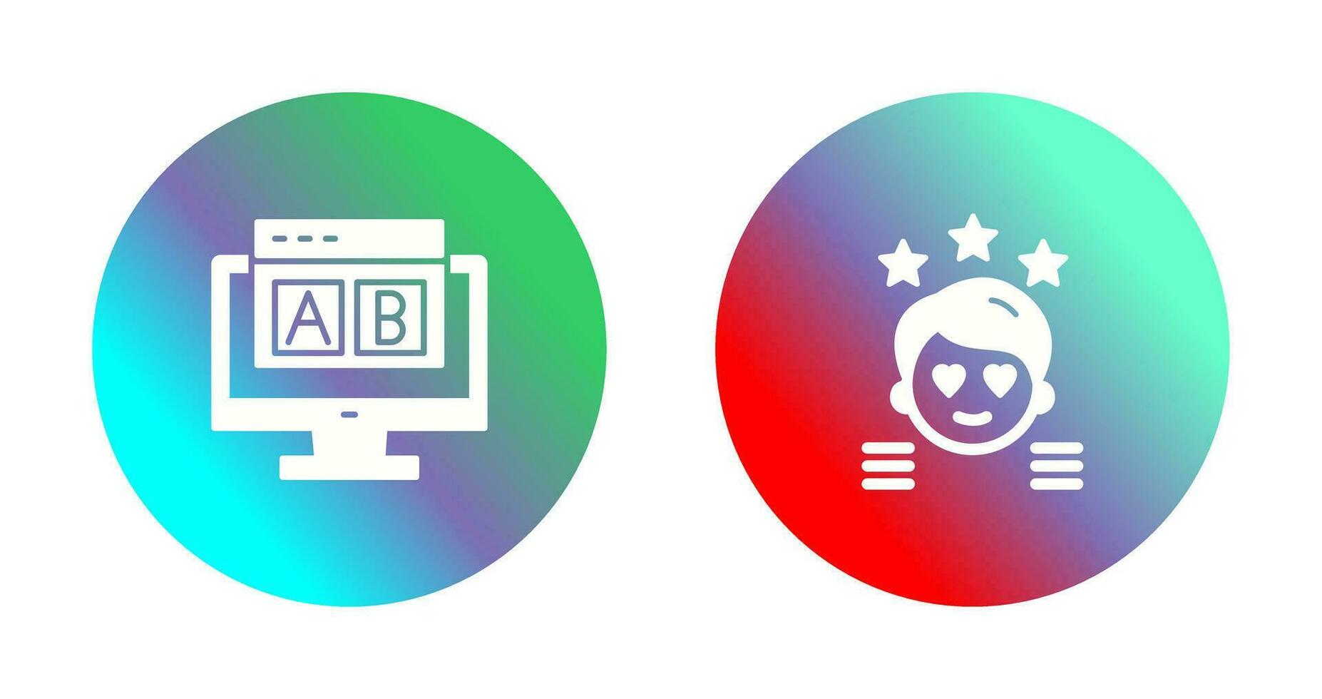 AB Testing and Ux Review Icon vector