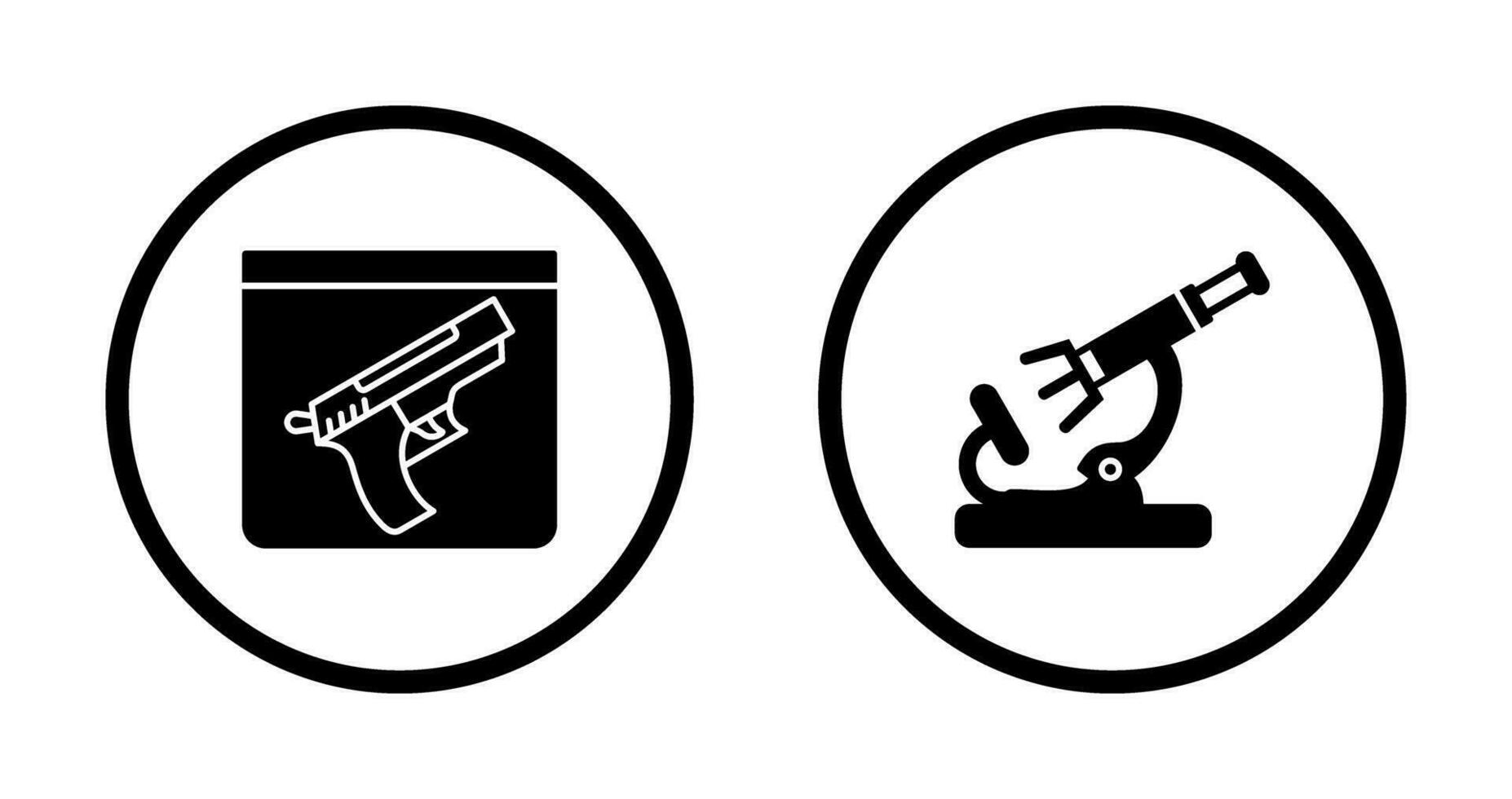 Evidence and Microscope Icon vector