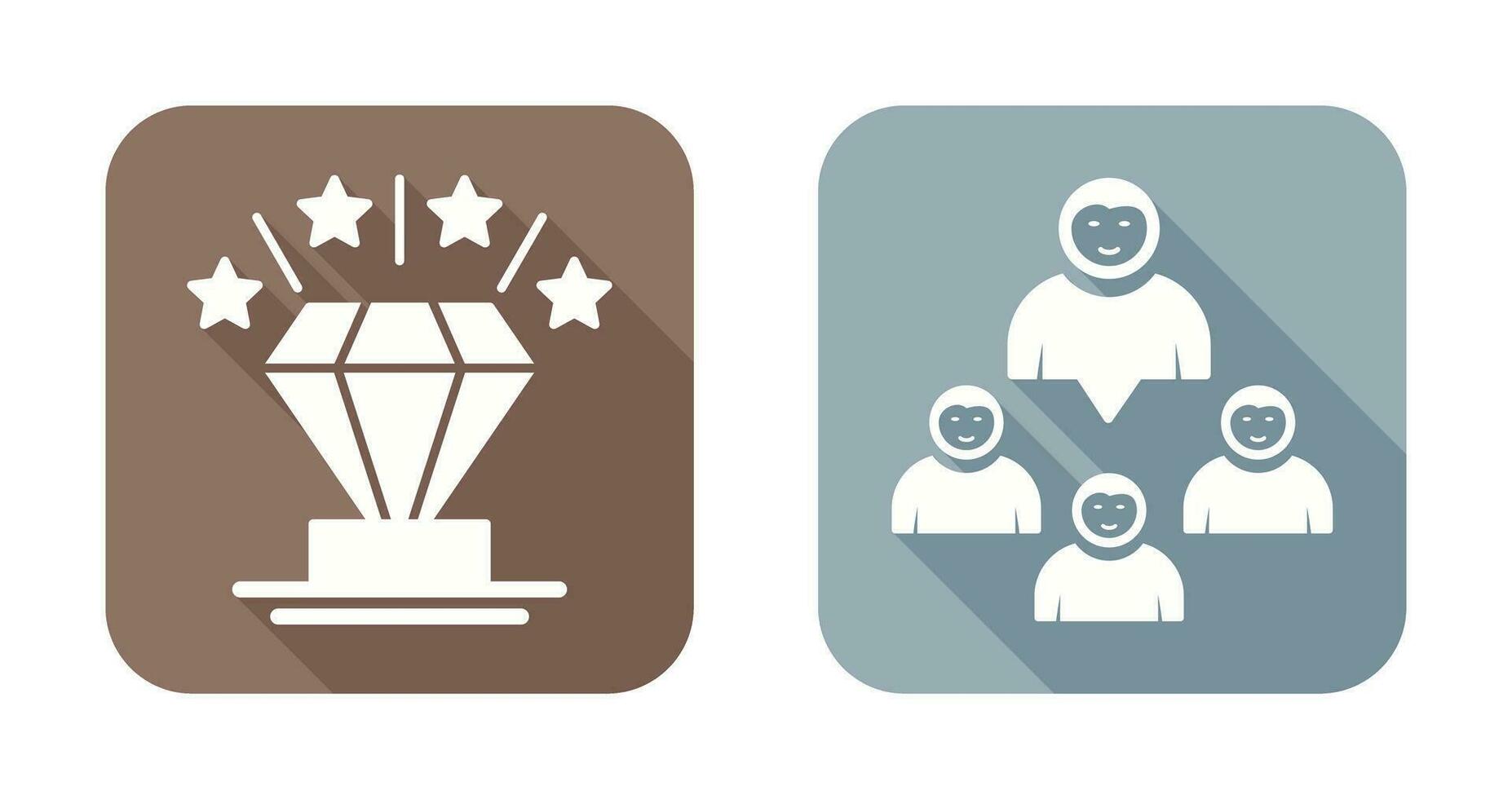 Diamond and Group Icon vector