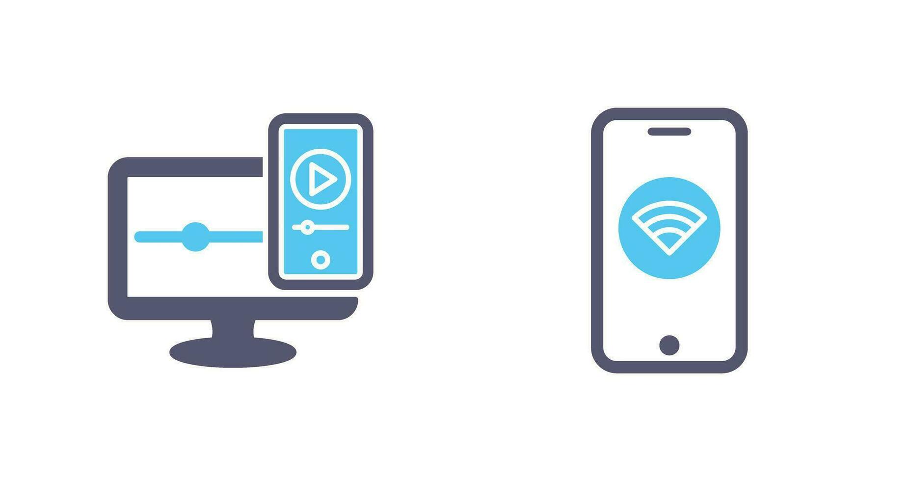 WIFI and Responsive Icon vector