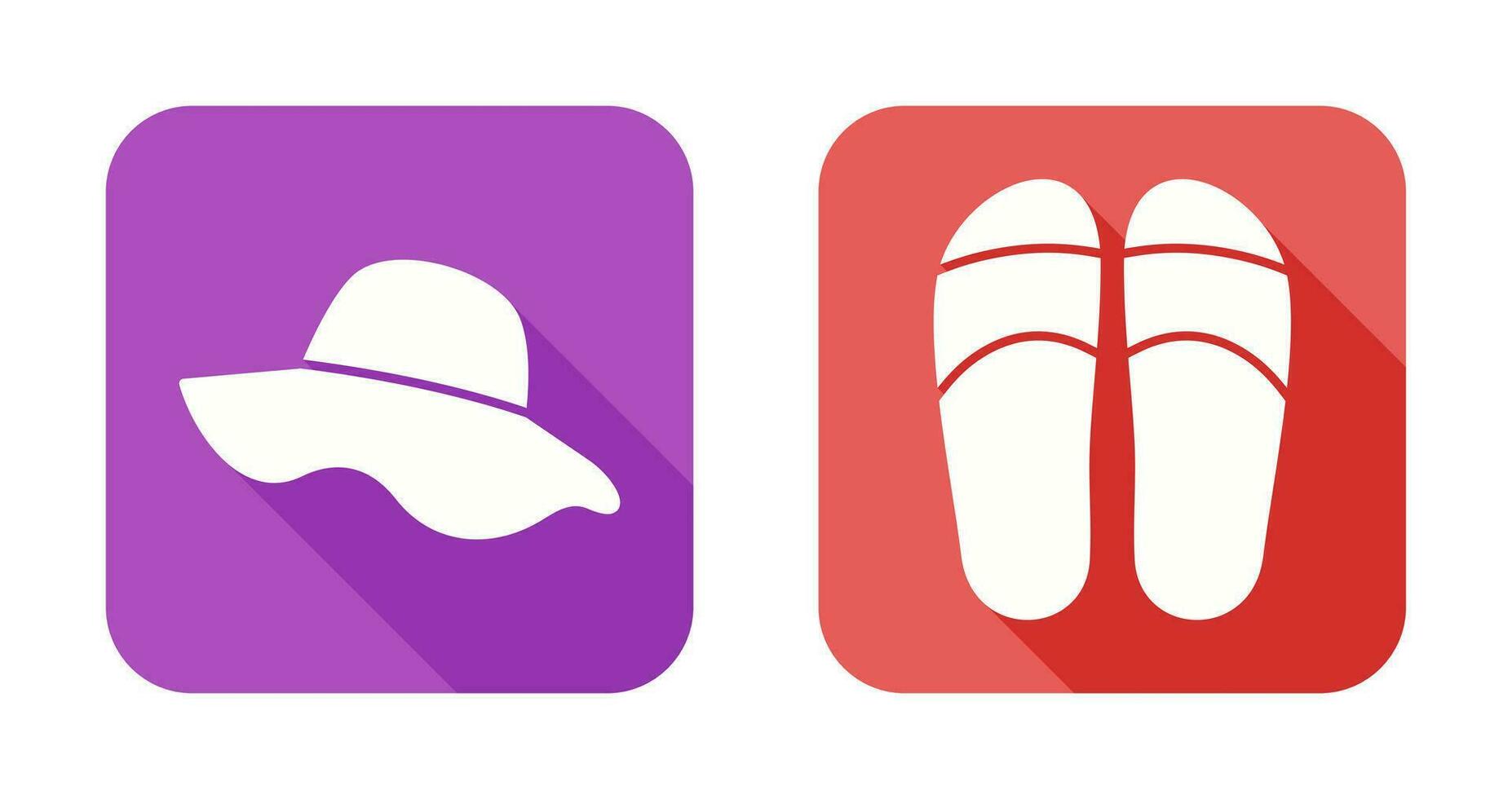 Hat and Slippers Icon vector