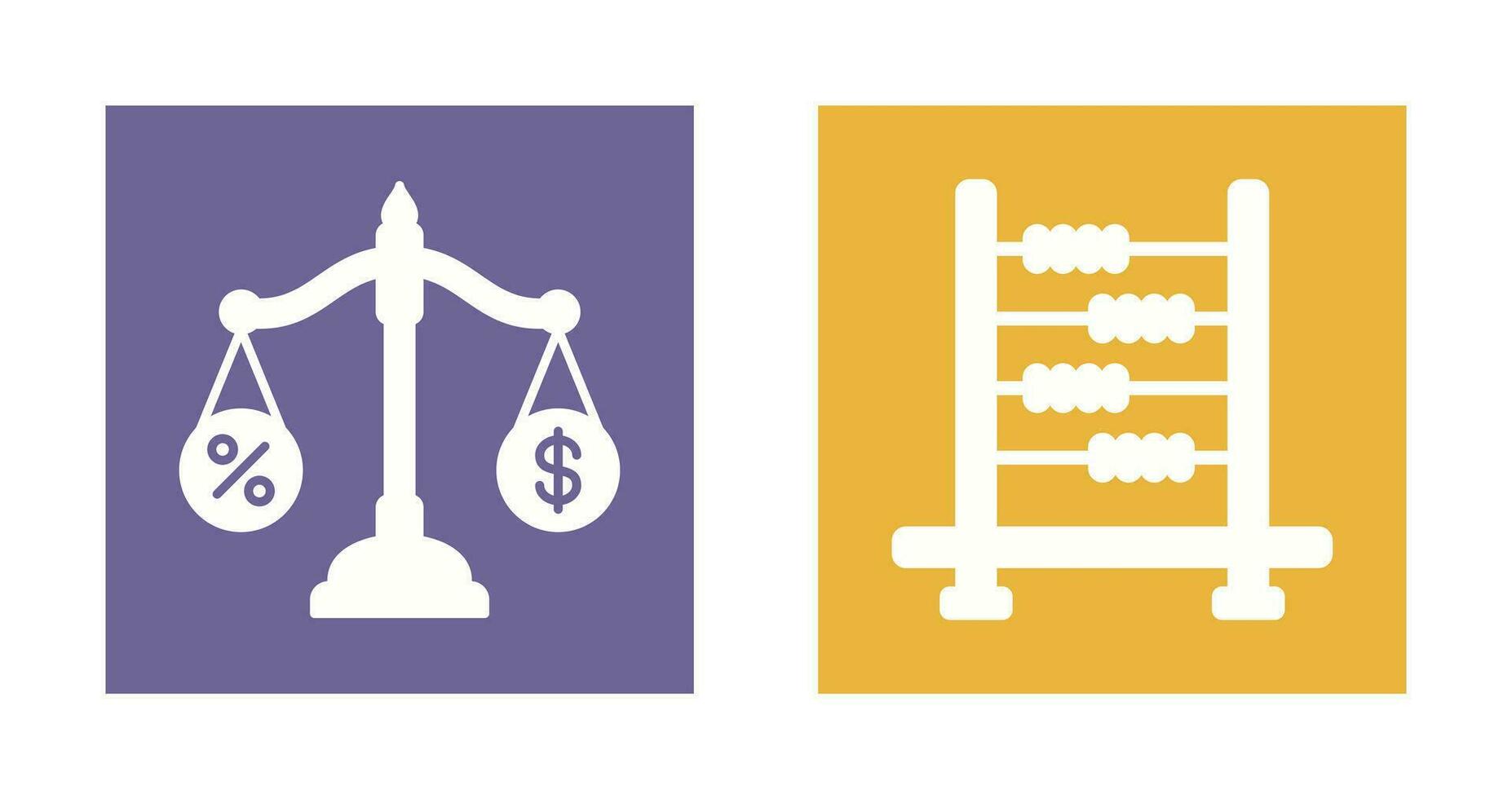 Scale and Abacus Icon vector