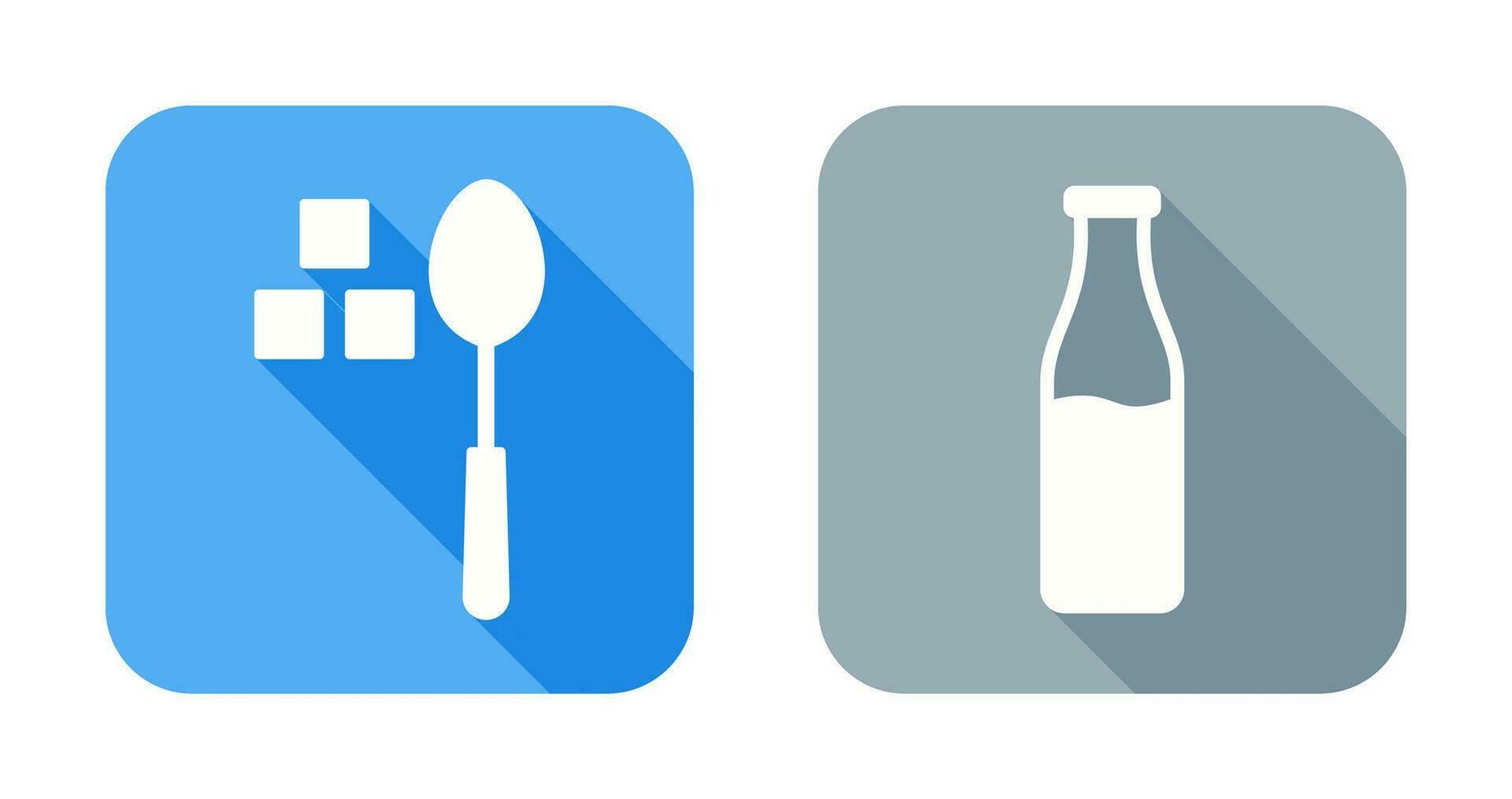 sugar and Milk bottle  Icon vector