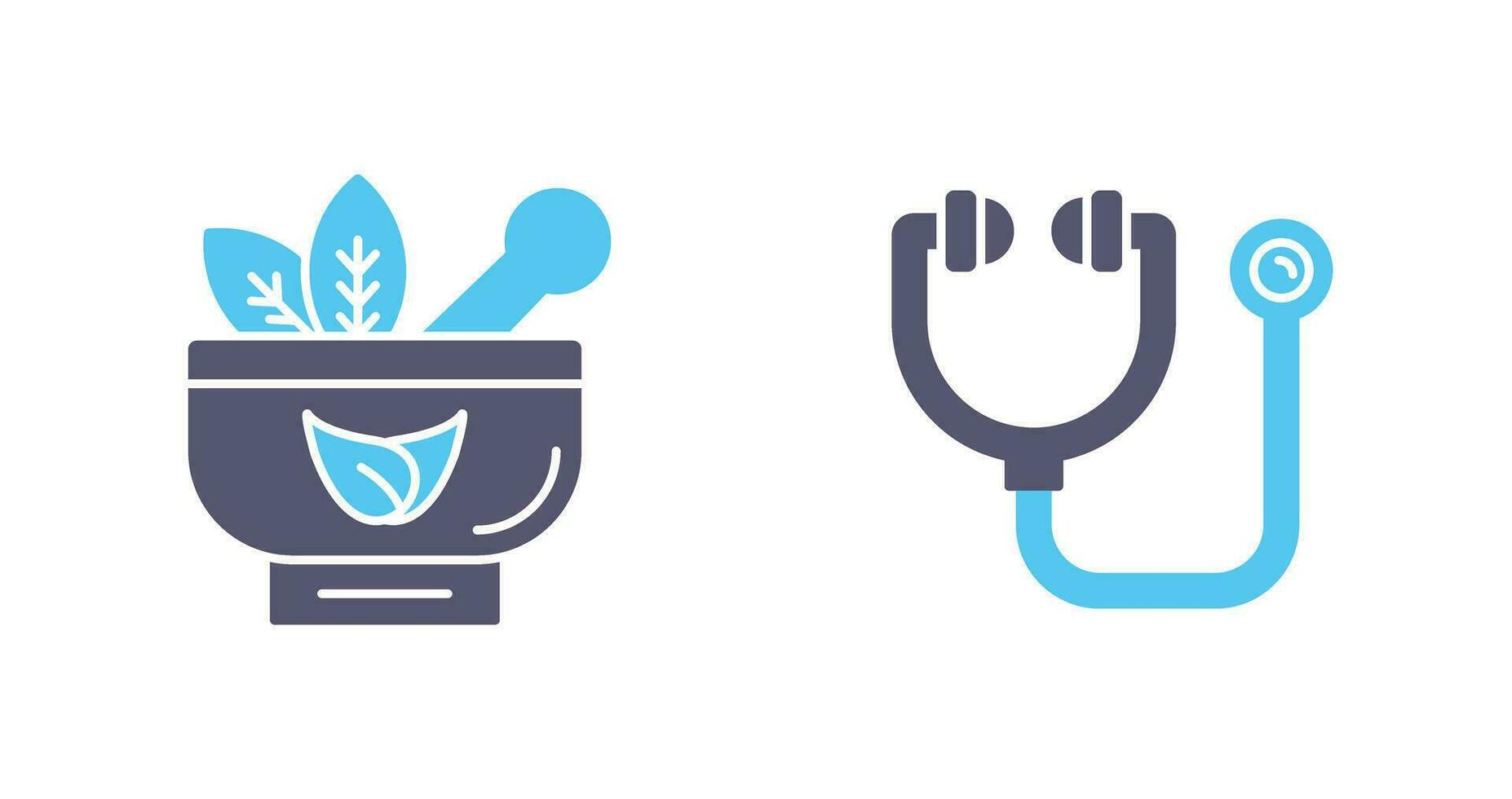 Ayurvedic and Stethoscope Icon vector