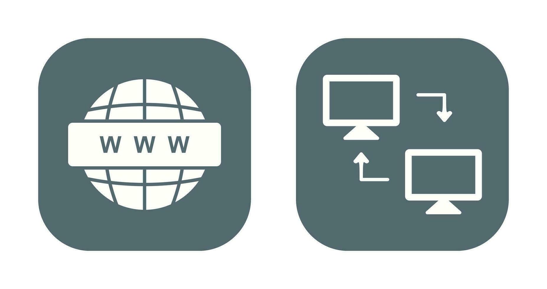 Sharing Systems and World Wide Icon vector