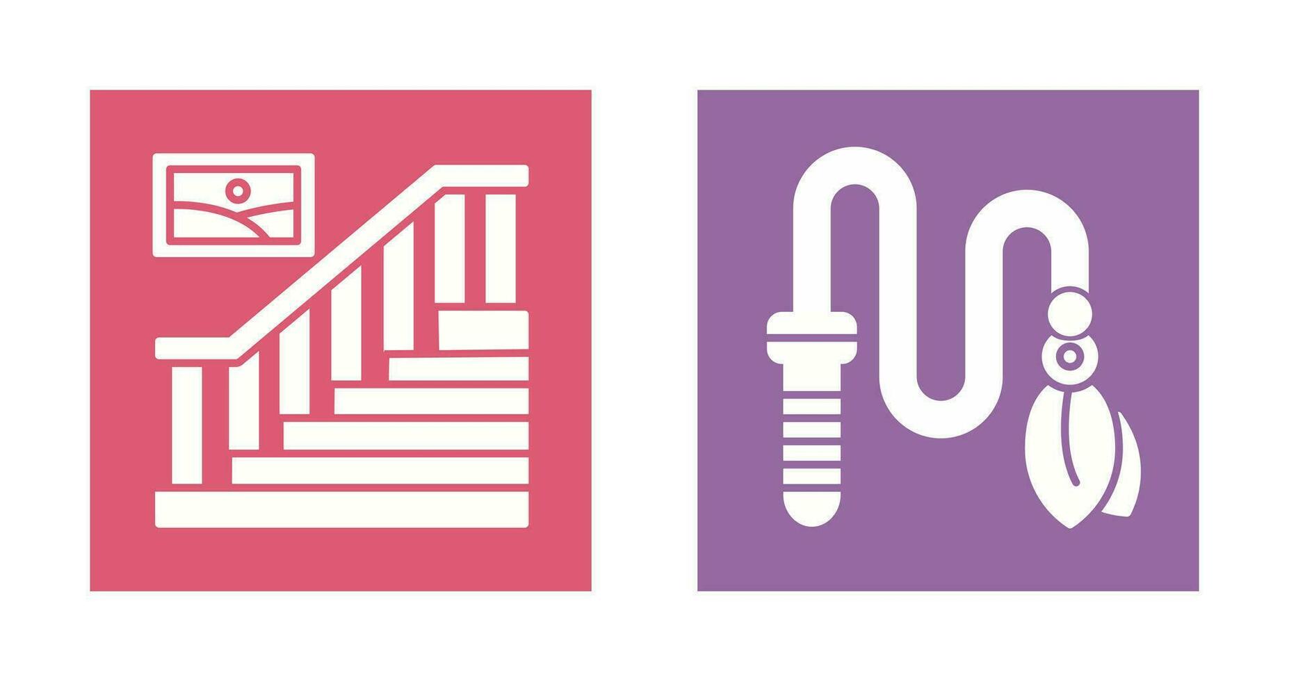 Stair and Cat Toy Icon vector