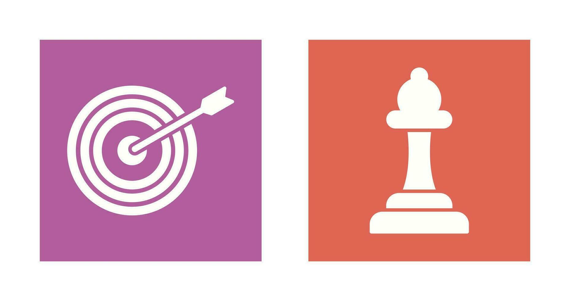 Dartboard and Bishop Icon vector