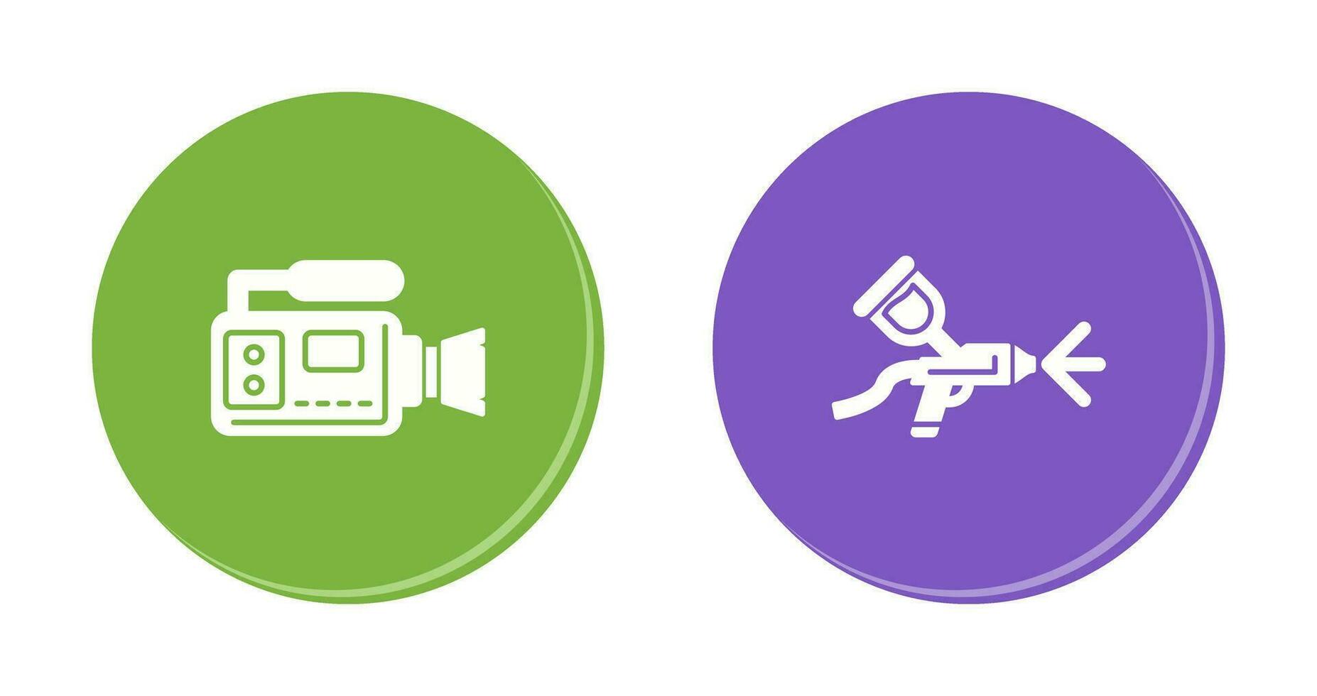 Airbrush and Video Camera Icon vector