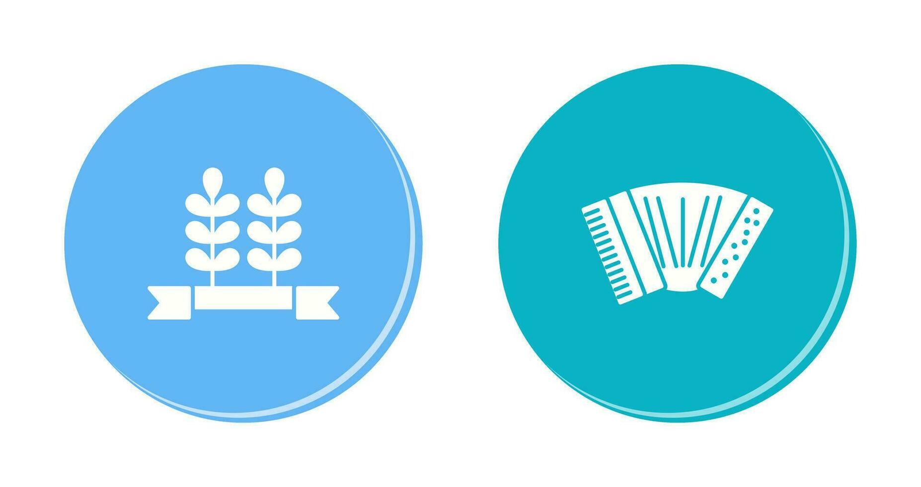 Accordion a d Wheat Icon vector