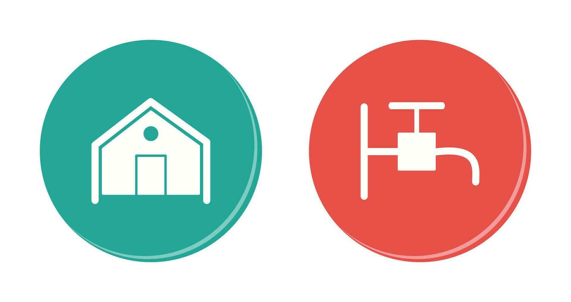 Tent and Tap Icon vector