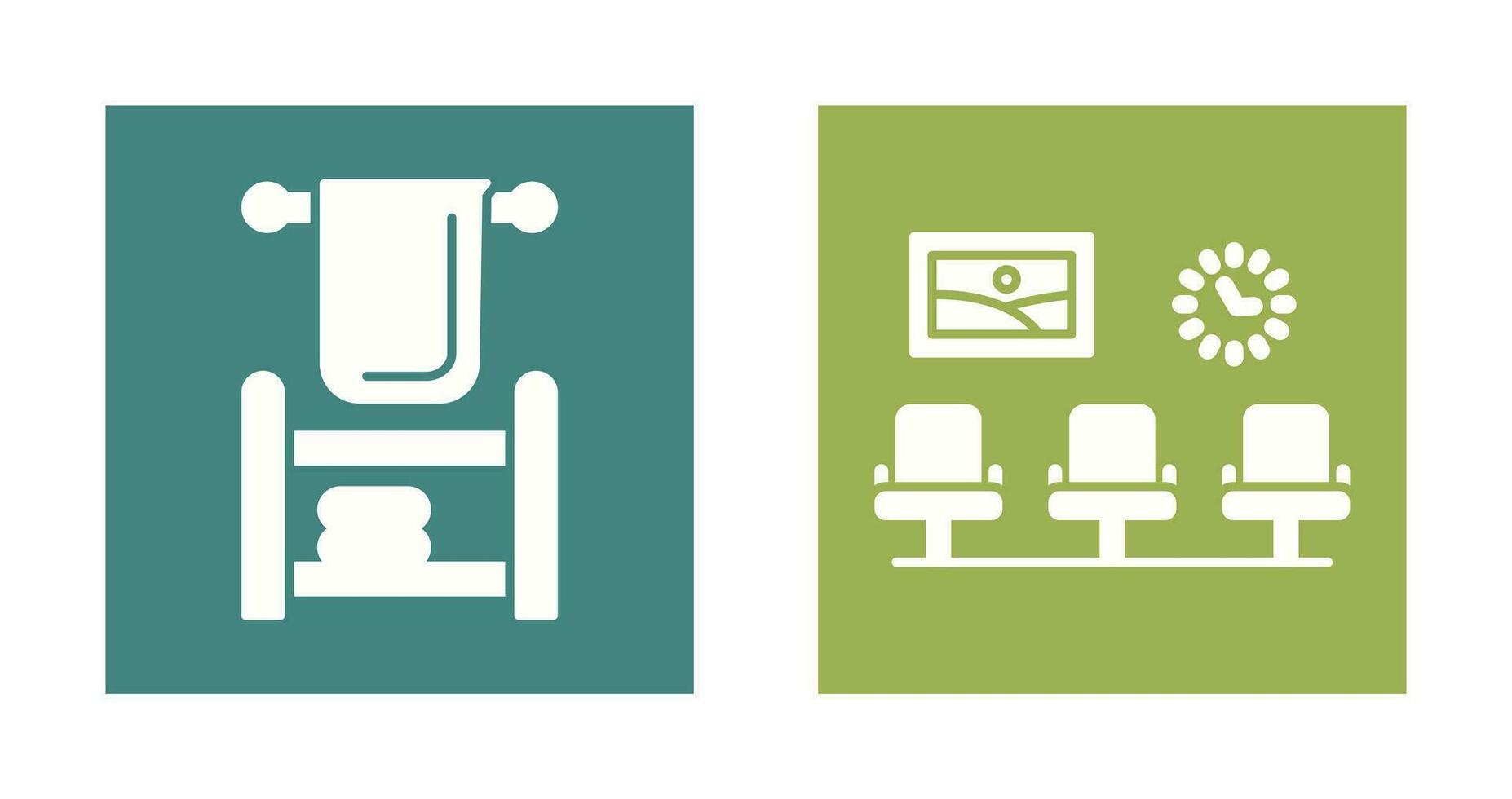 Towel and Seats Icon vector