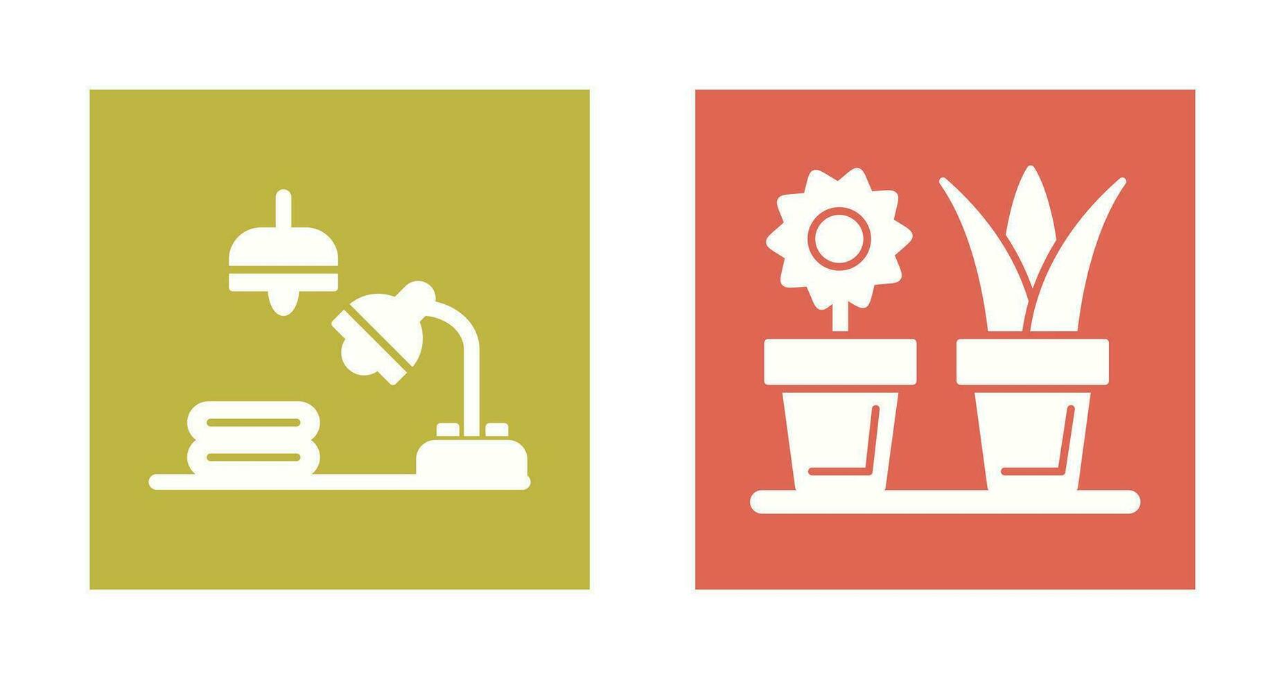 Lamps and House Plants Icon vector