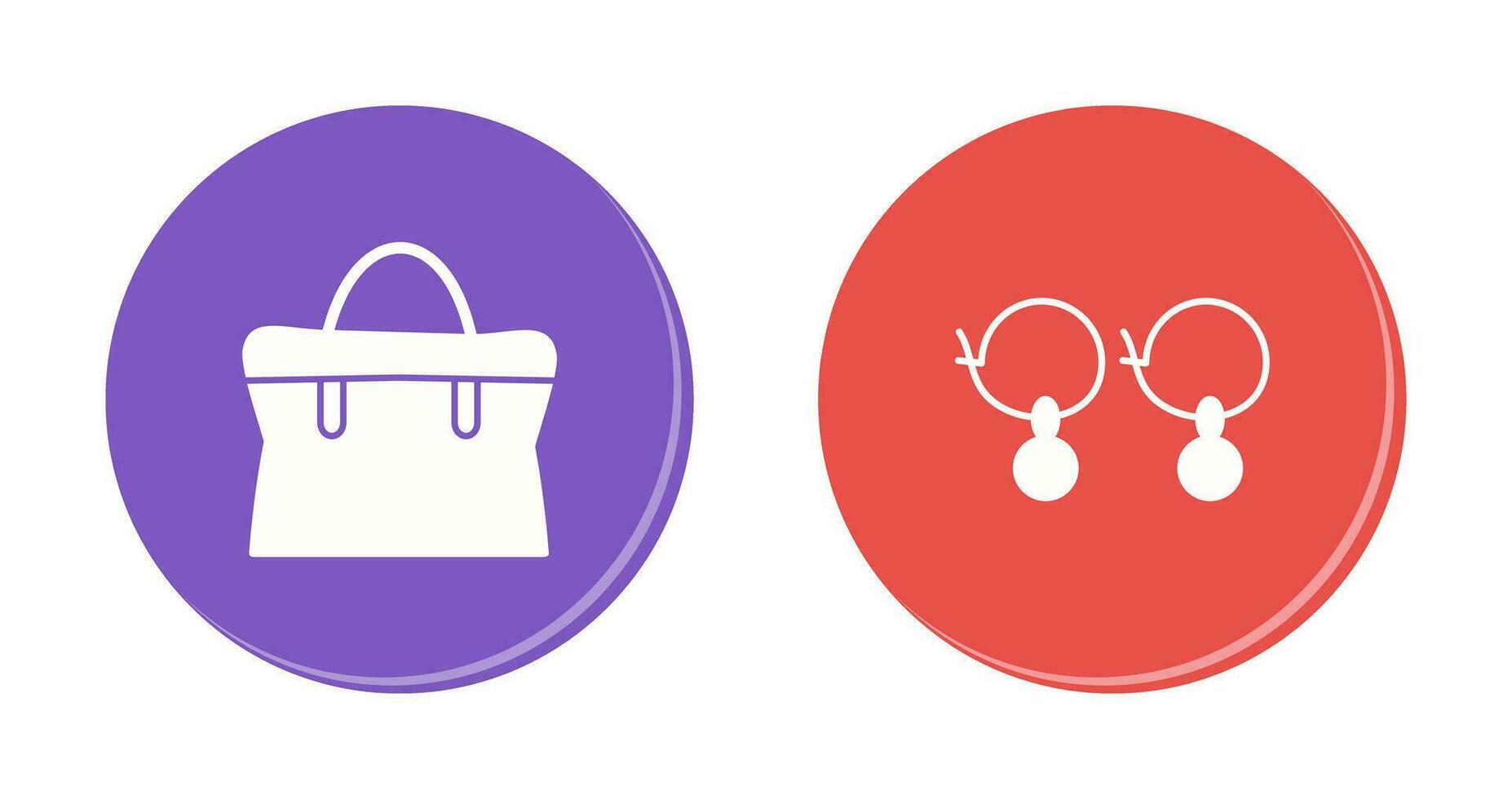 Bag and Earrings Icon vector