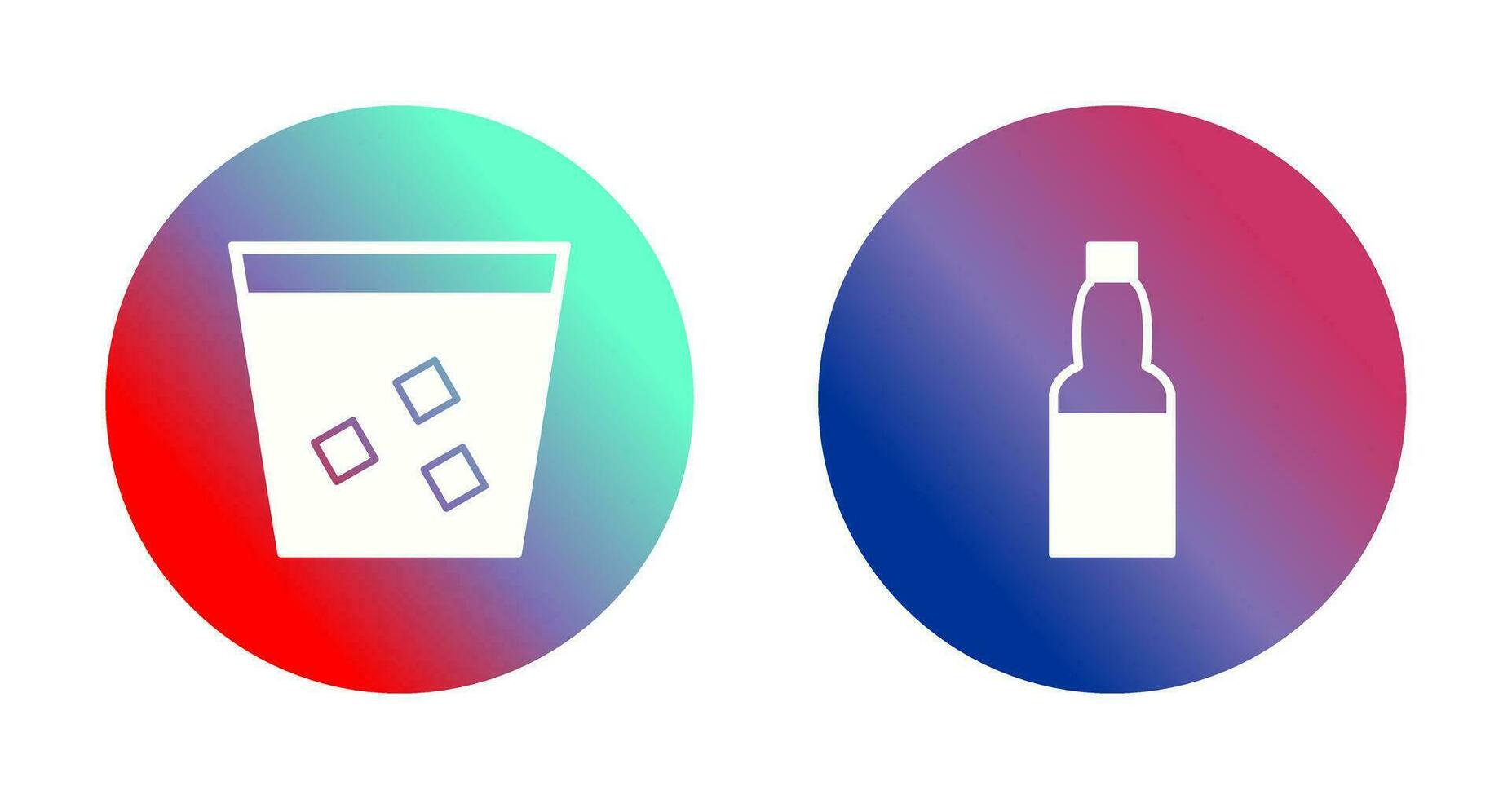 double shot and craft beer Icon vector