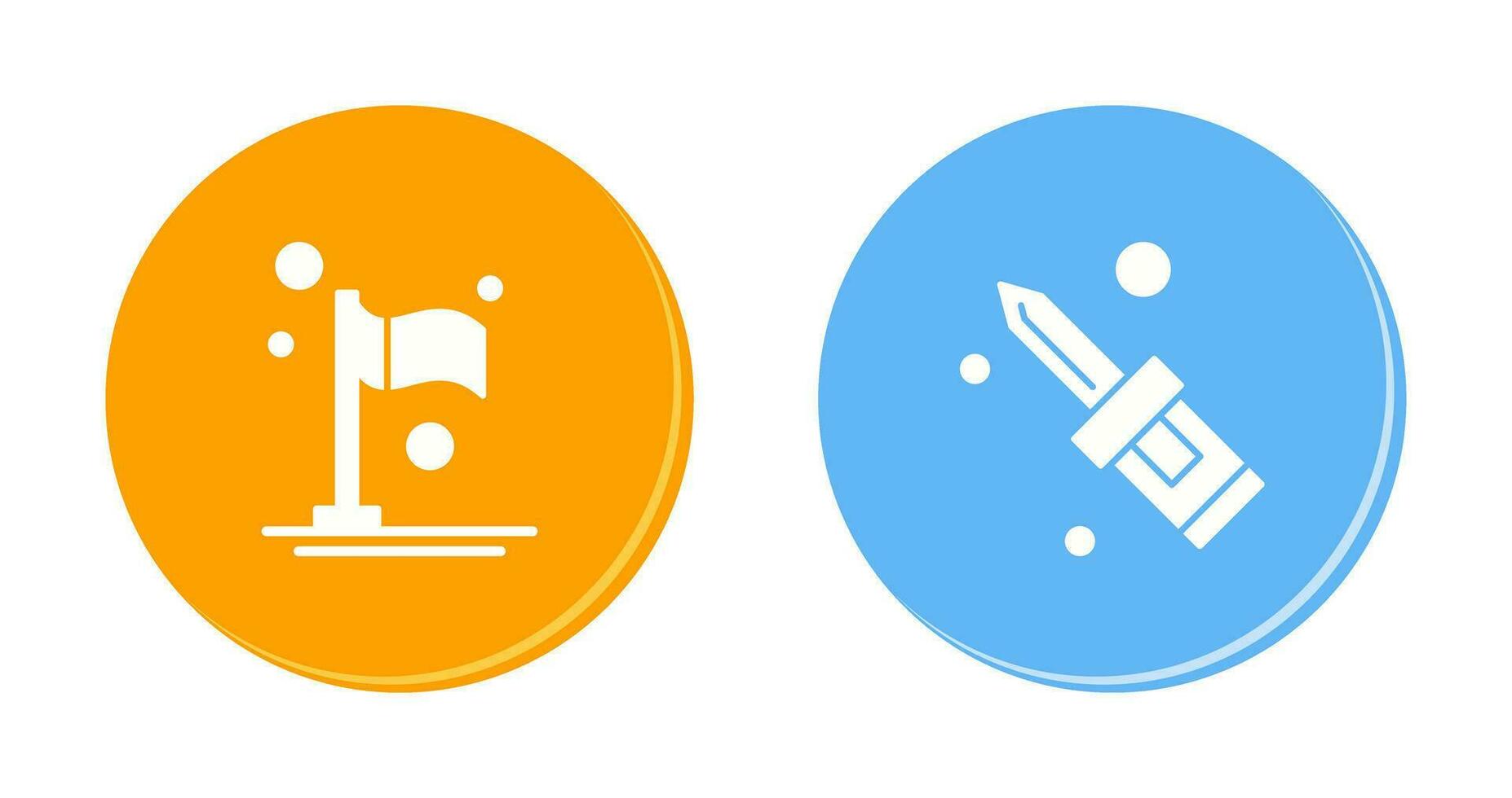 Flag and Screw Driver Icon vector