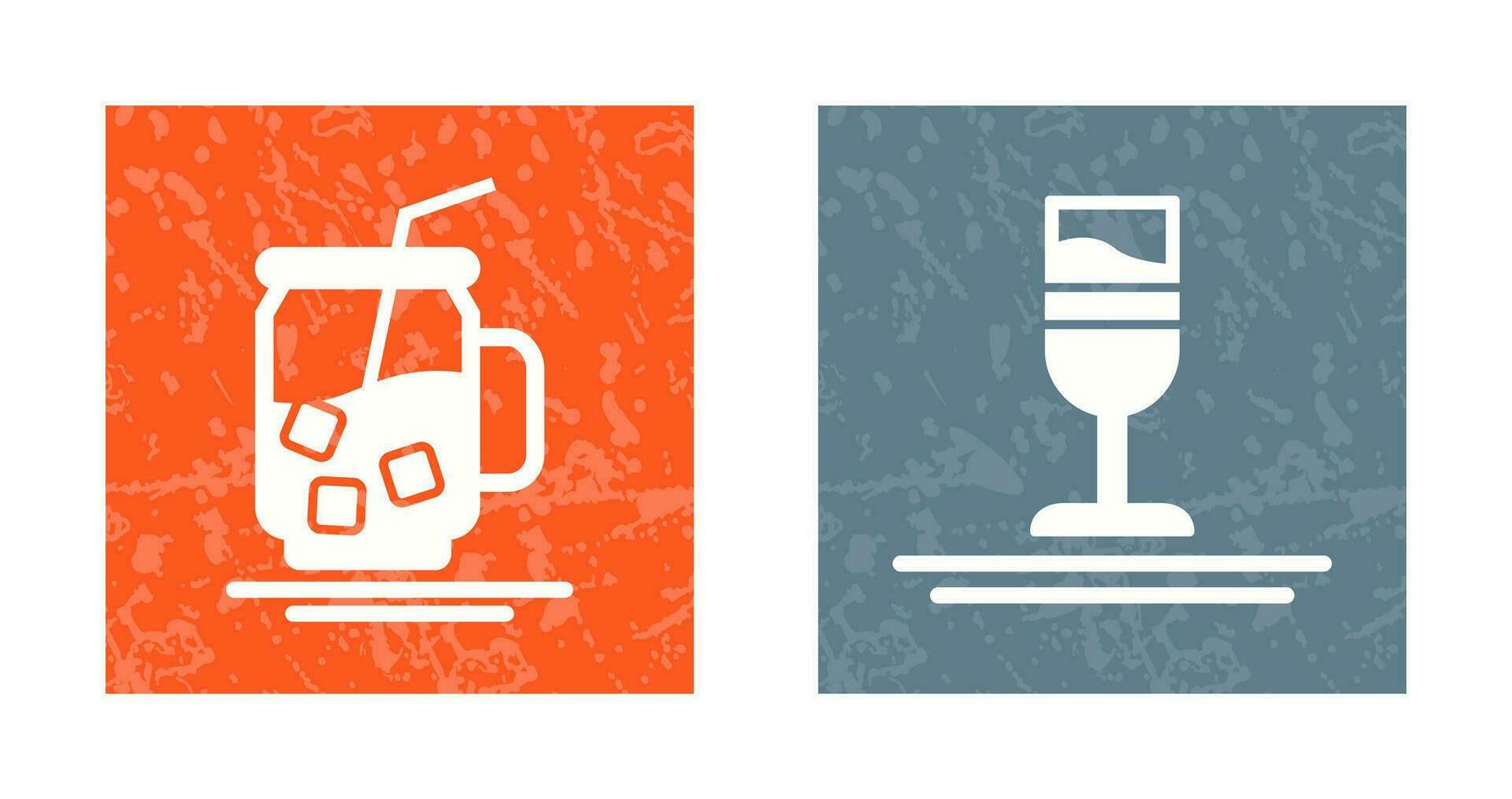 Iced Tea and Rainbow Drink Icon vector