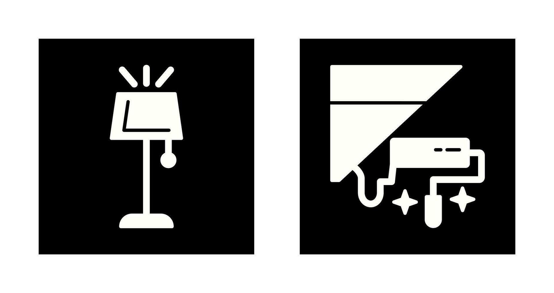 Lamp and Paint Icon vector