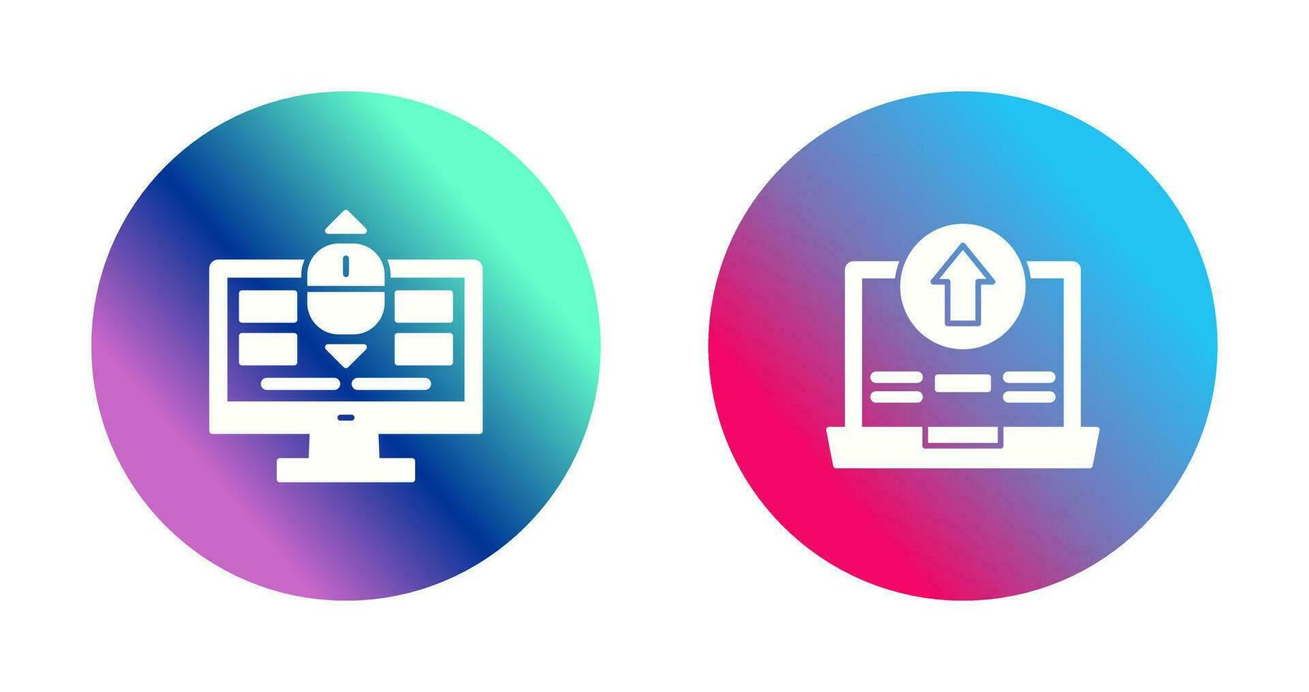 Scroll and Upload Icon vector